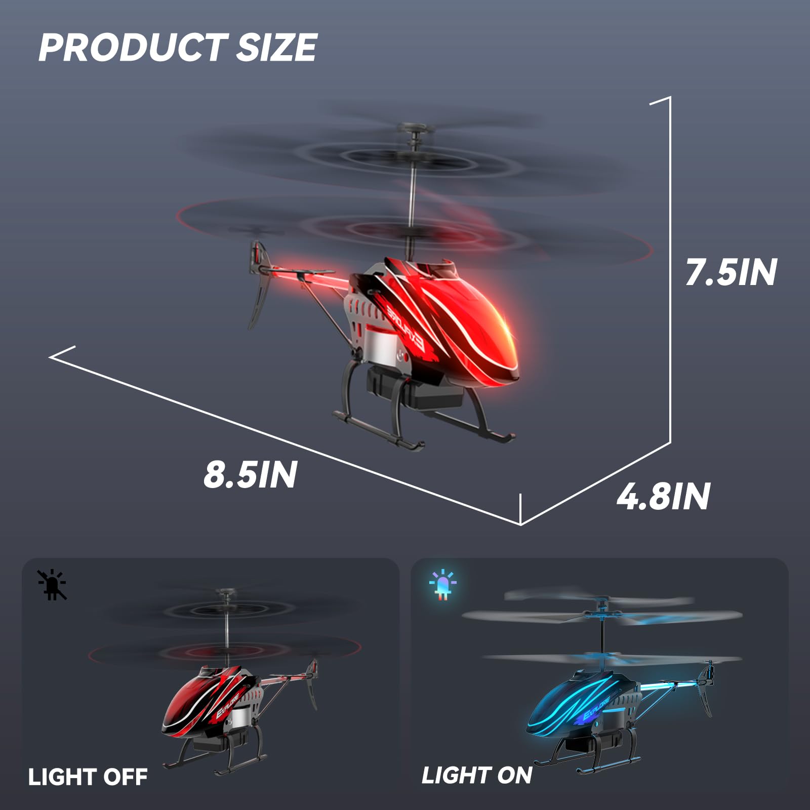 Foto 7 pulgar | Helicóptero Rc Bussgo Para Niños Con Baterías Flight 2 De 30 Minutos - Venta Internacional.