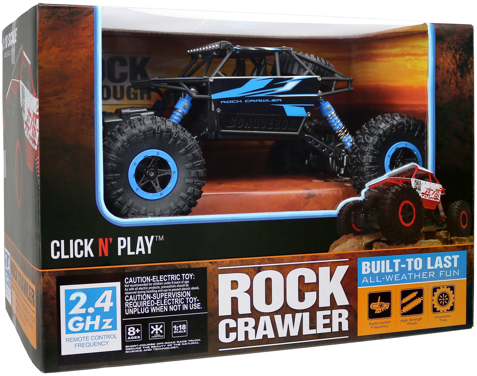 Foto 7 pulgar | Control Remoto Para Coche Click N' Play 4wd Off Road Rock Crawler - Venta Internacional.