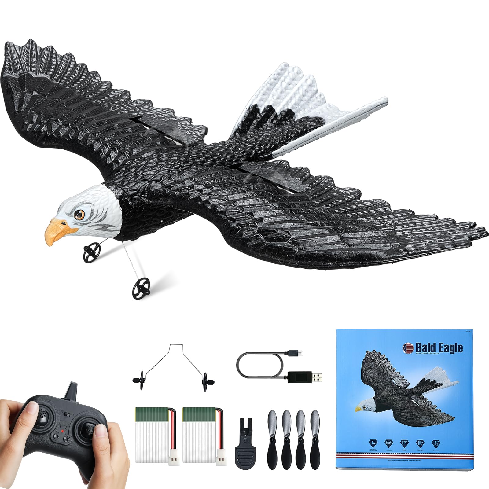 Foto 2 pulgar | Avión Rc Vevor Eagle De 2,4 Ghz De 2 Canales Con Estabilizador Giroscópico De 6 Ejes - Venta Internacional.