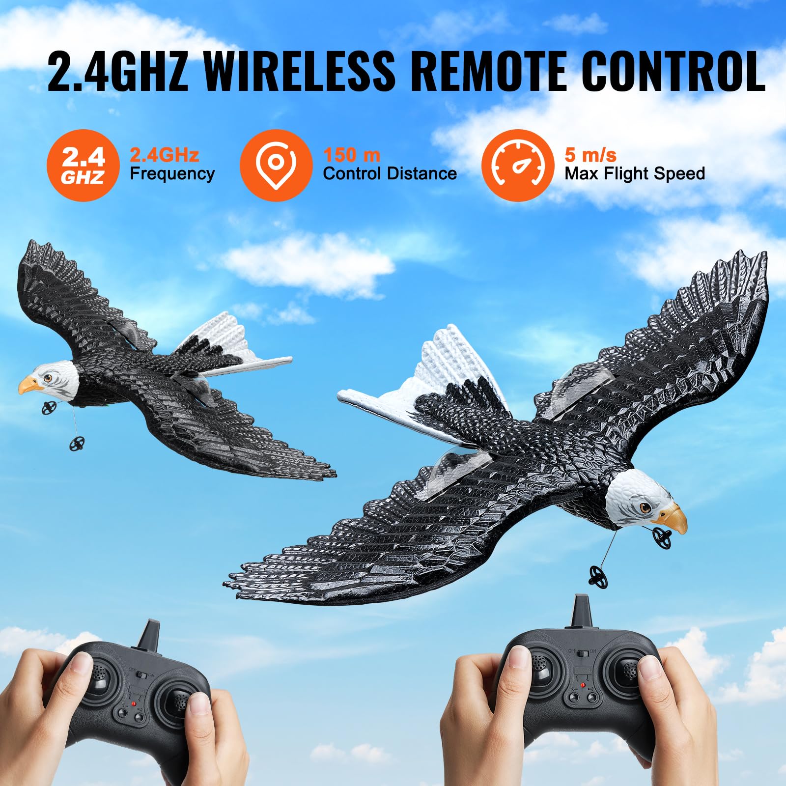 Foto 6 pulgar | Avión Rc Vevor Eagle De 2,4 Ghz De 2 Canales Con Estabilizador Giroscópico De 6 Ejes - Venta Internacional.