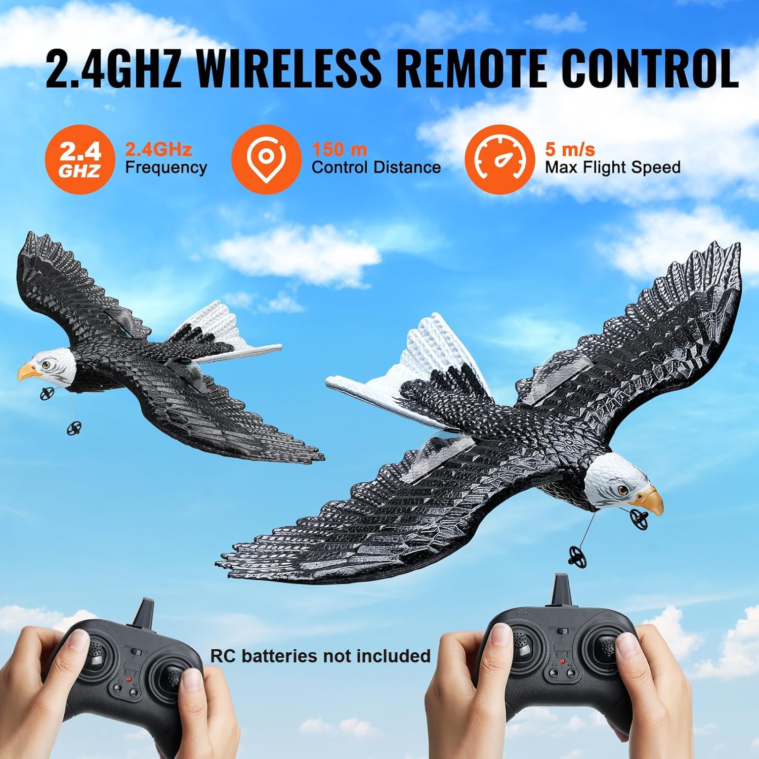 Foto 7 pulgar | Avión Rc Vevor Eagle De 2,4 Ghz De 2 Canales Con Estabilizador Giroscópico De 6 Ejes - Venta Internacional.