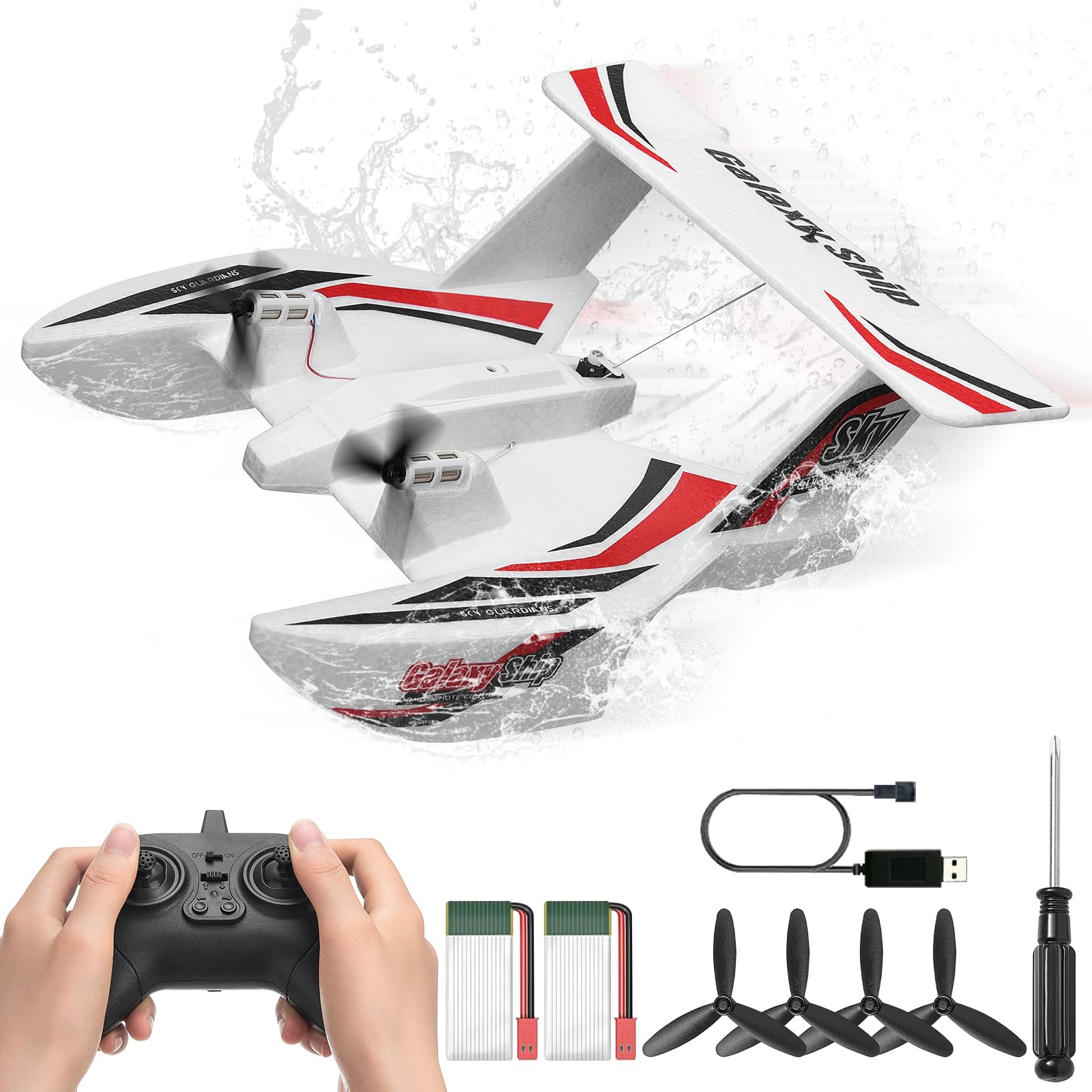 Avión Rc Vevor 2.4ghz 3ch Con Estabilizador Giroscópico De 6 Ejes Y 2 Baterías - Venta Internacional.