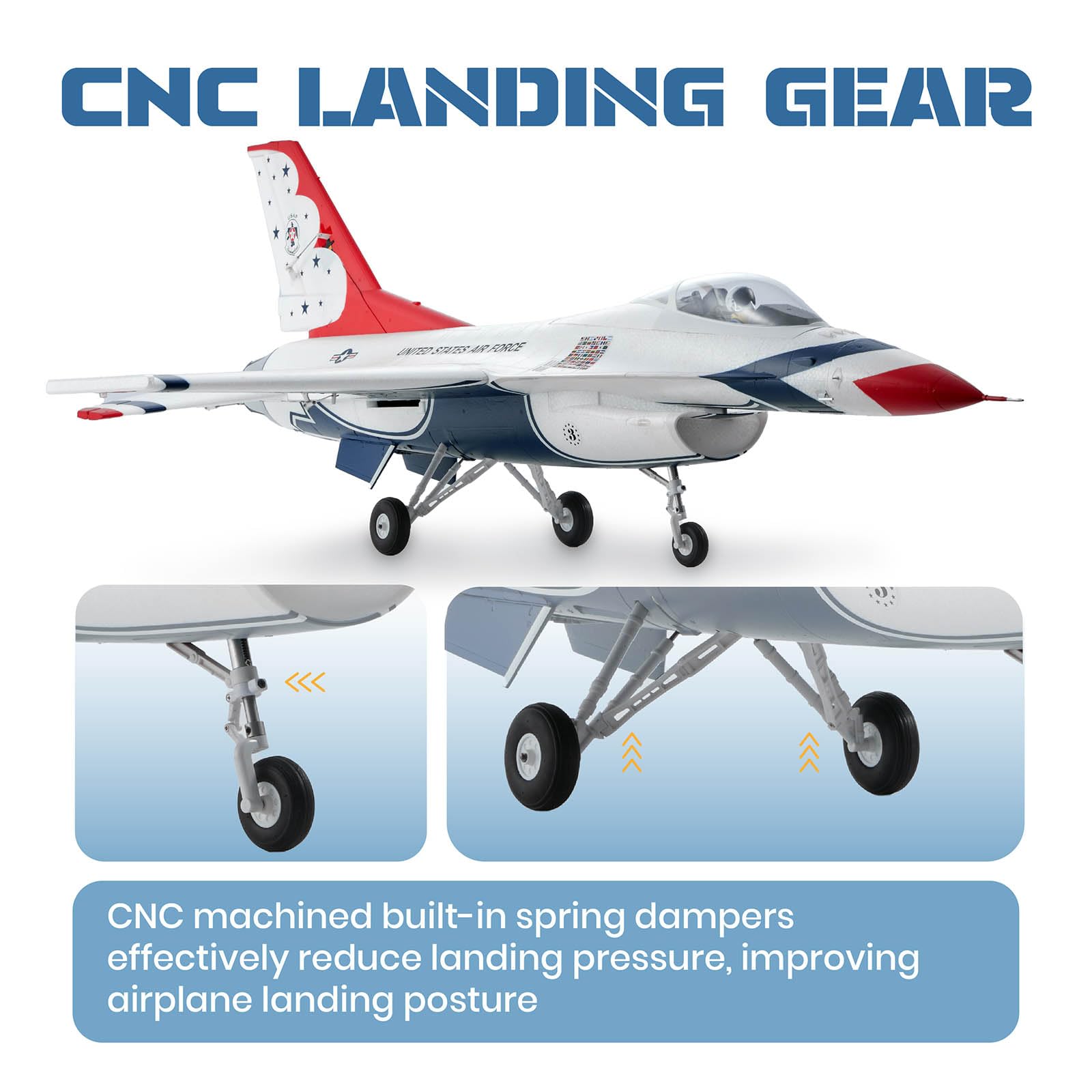 Foto 5 pulgar | Avión Teledirigido Fms F16 Fighting Falcon 64 Mm Edf Jet Pnp - Venta Internacional.