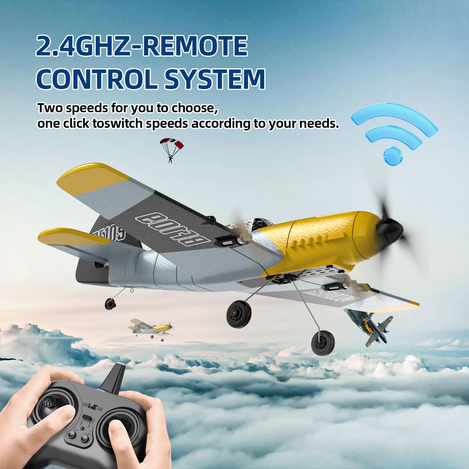 Foto 7 pulgar | Avión De Control Remoto Rc Plane Deerc Bf-109 De 3 Canales - Venta Internacional.