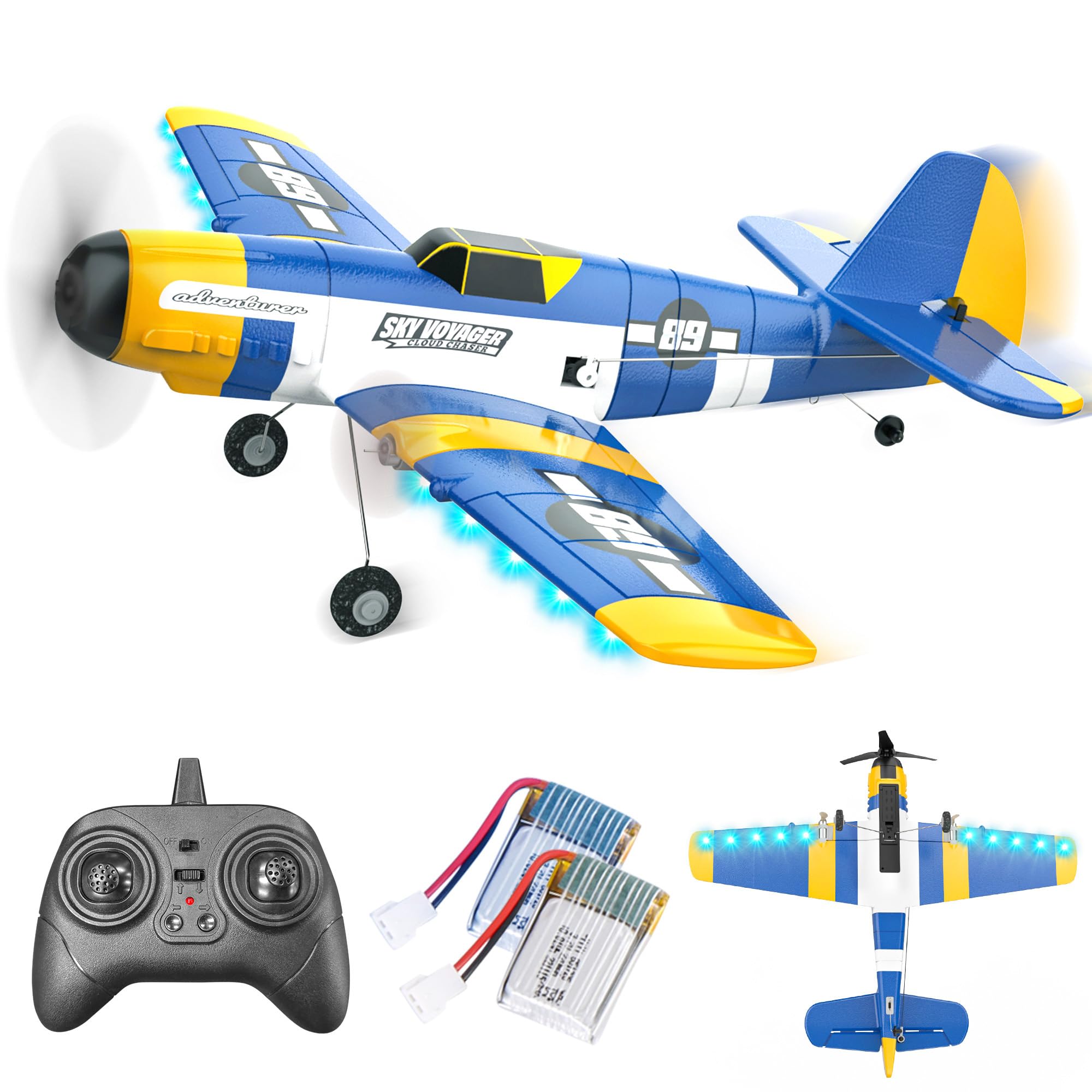 Rc Plane Bezgar Hq089 Para Niños Con Control Remoto Giroscópico De 6 Ejes - Venta Internacional.
