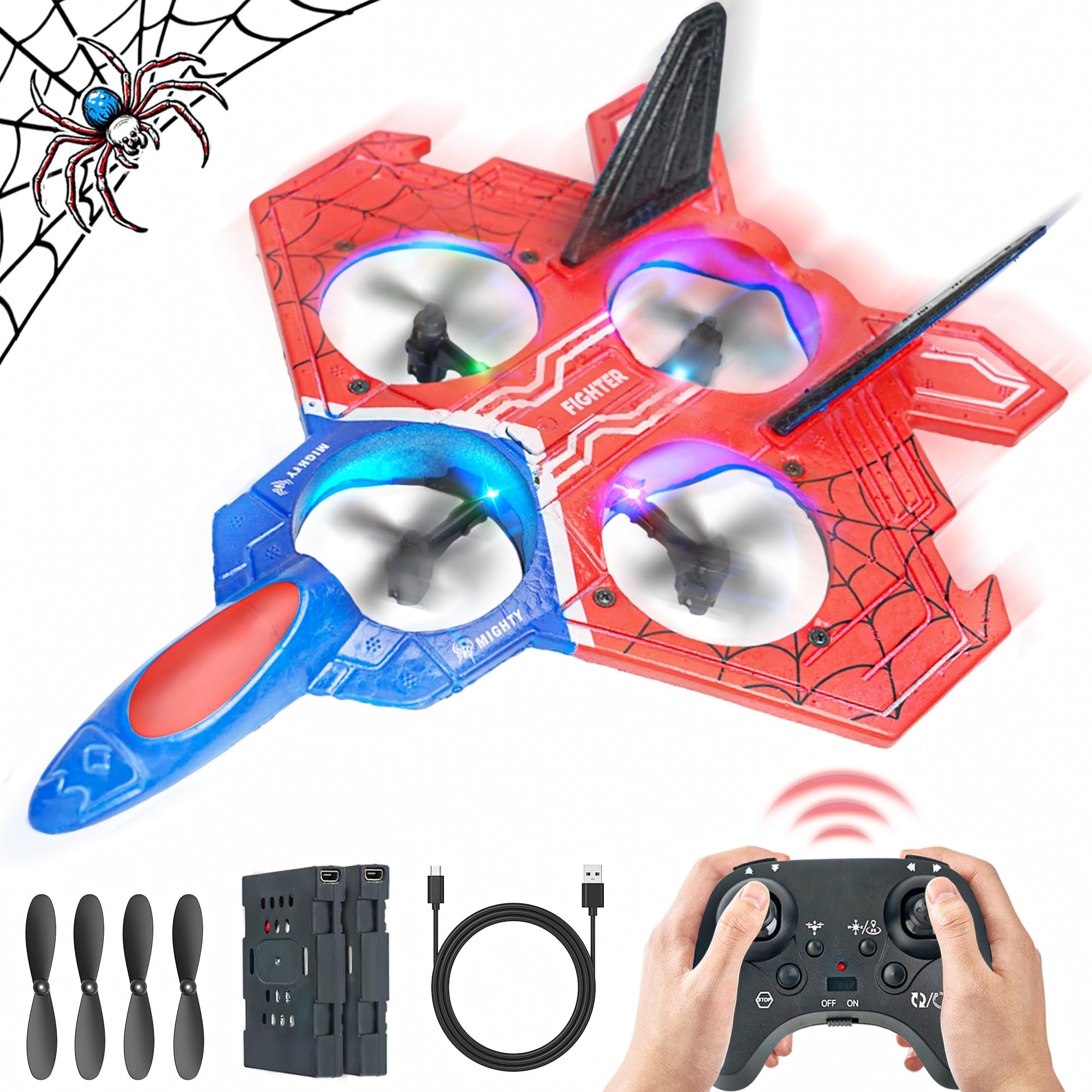 Drone Bezgar Spider Rc Plane De 2,4 Ghz, Giroscopio De 6 Ejes Para Niños De 8 A 13 Años - Venta Internacional.