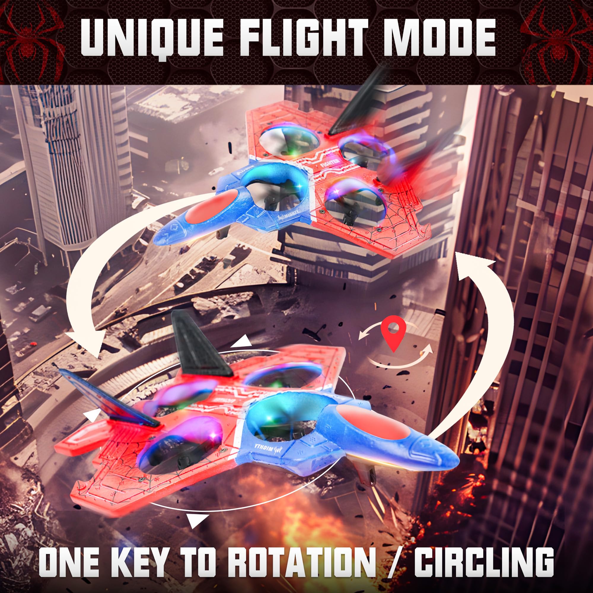 Foto 4 | Drone Bezgar Spider Rc Plane De 2,4 Ghz, Giroscopio De 6 Ejes Para Niños De 8 A 13 Años - Venta Internacional.