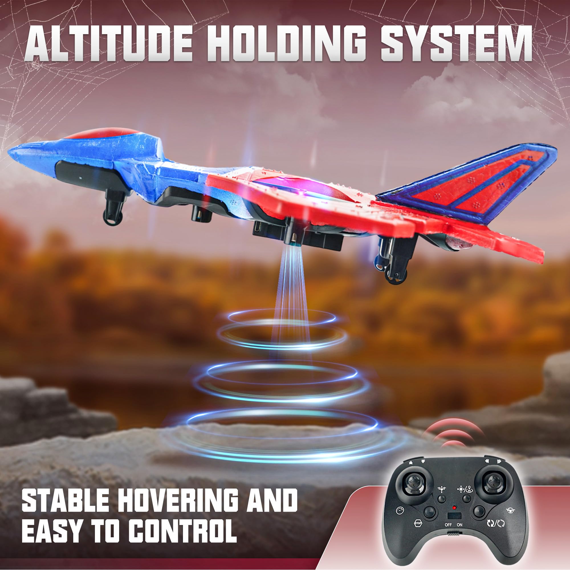 Foto 5 | Drone Bezgar Spider Rc Plane De 2,4 Ghz, Giroscopio De 6 Ejes Para Niños De 8 A 13 Años - Venta Internacional.