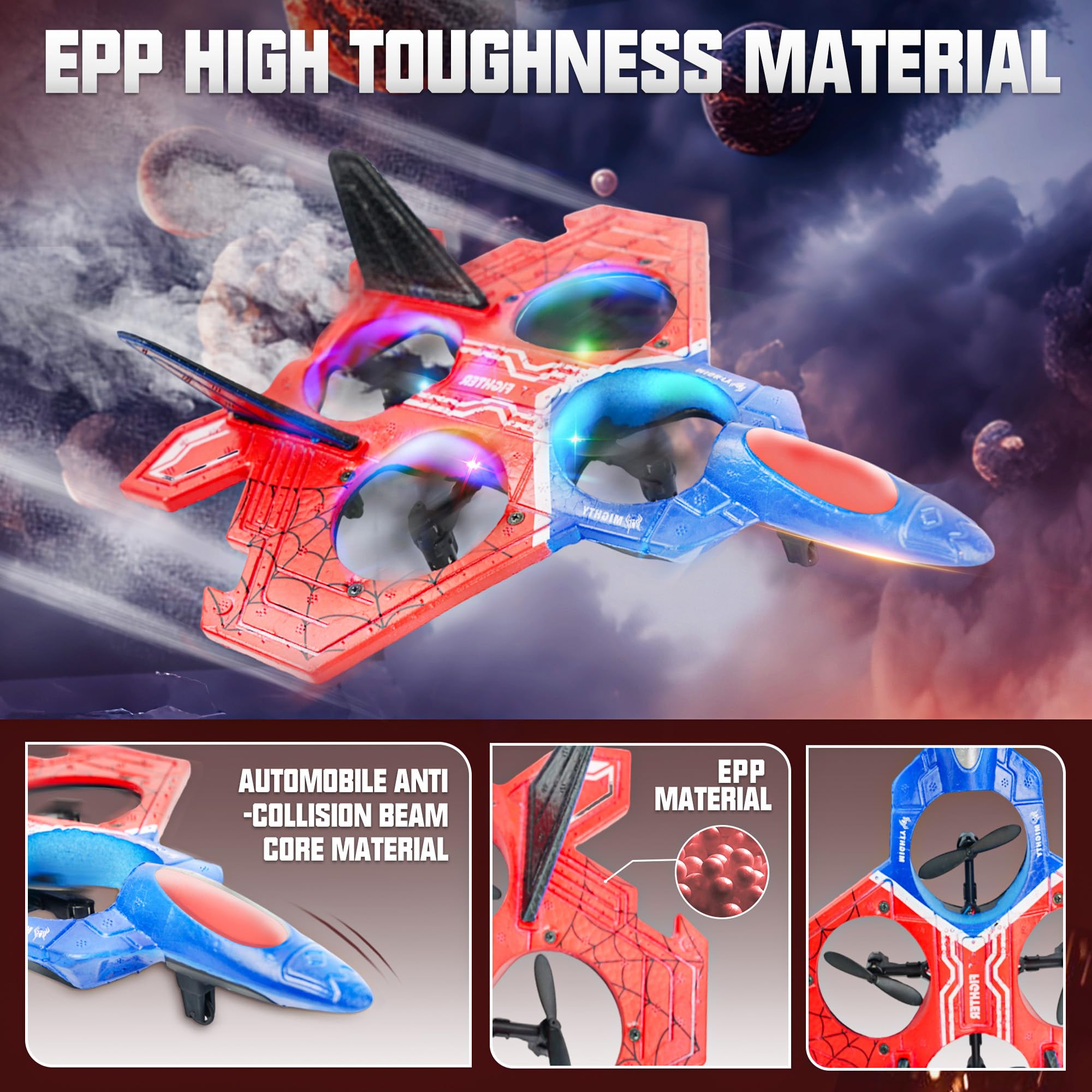 Foto 8 pulgar | Drone Bezgar Spider Rc Plane De 2,4 Ghz, Giroscopio De 6 Ejes Para Niños De 8 A 13 Años - Venta Internacional.