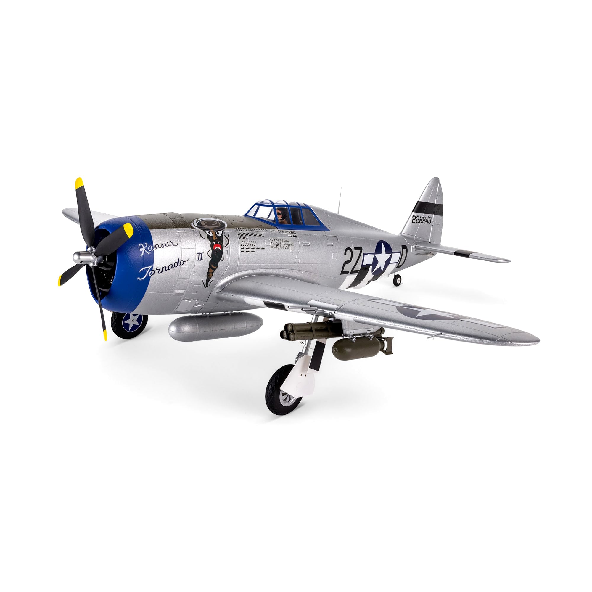 Avión Rc E-flite P-47 Razorback 1.2 M Bnf Basic Sin Batería - Venta Internacional.