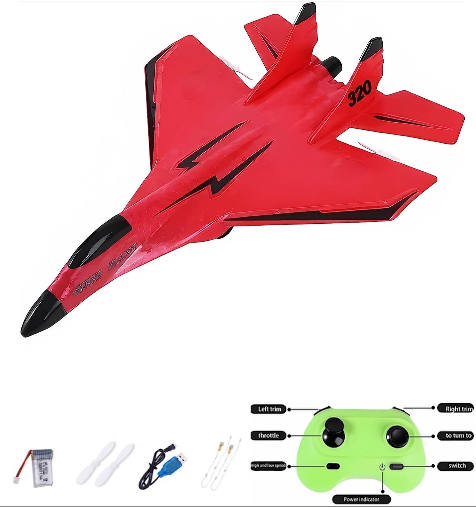 Foto 2 pulgar | Avión De Juguete Su-35 Rc Glider Con Control Remoto Y Luces De 2,4 Ghz - Venta Internacional.