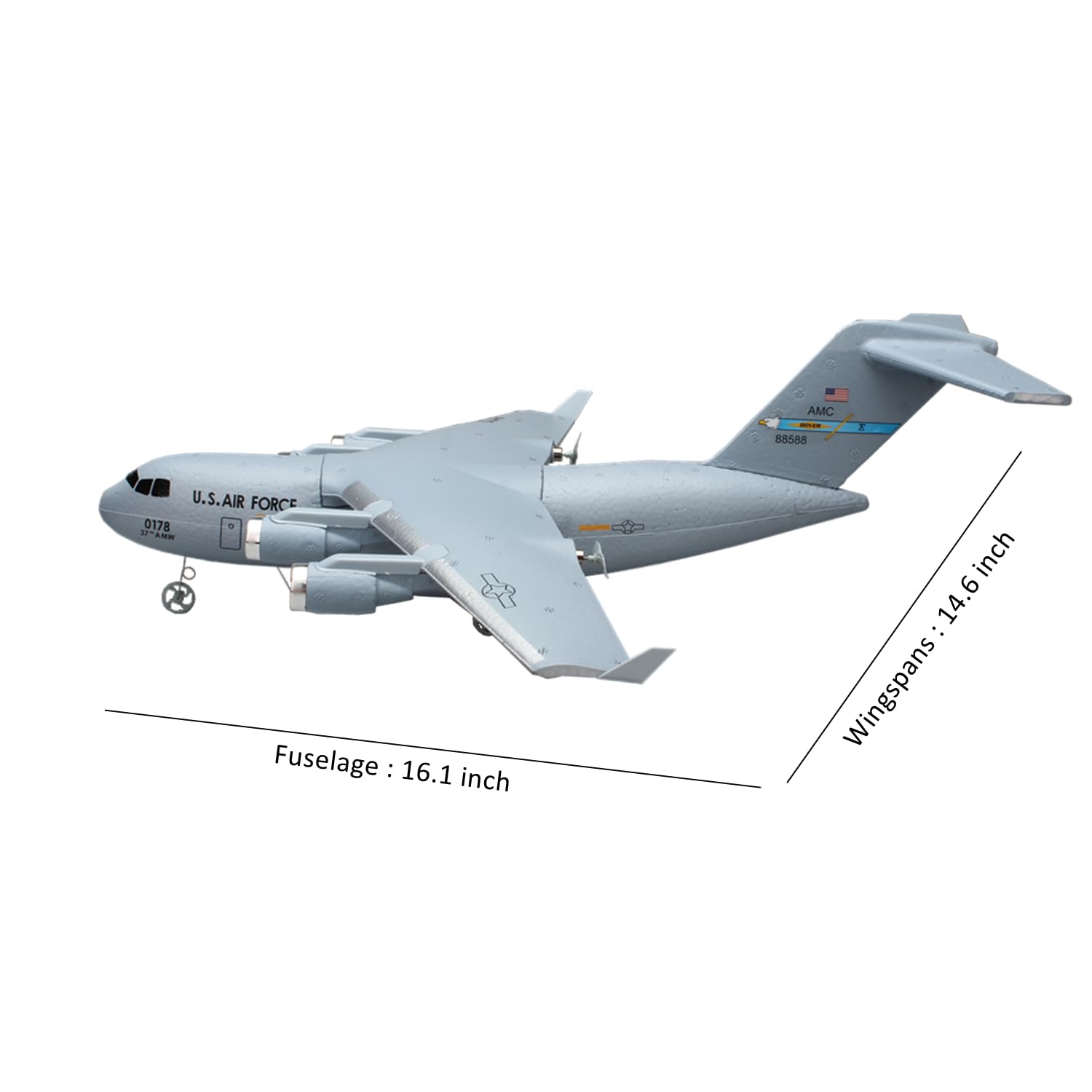 Foto 3 pulgar | Control Remoto Rc Airplane C-17 De 2 Canales Para Niños/adultos - Venta Internacional.
