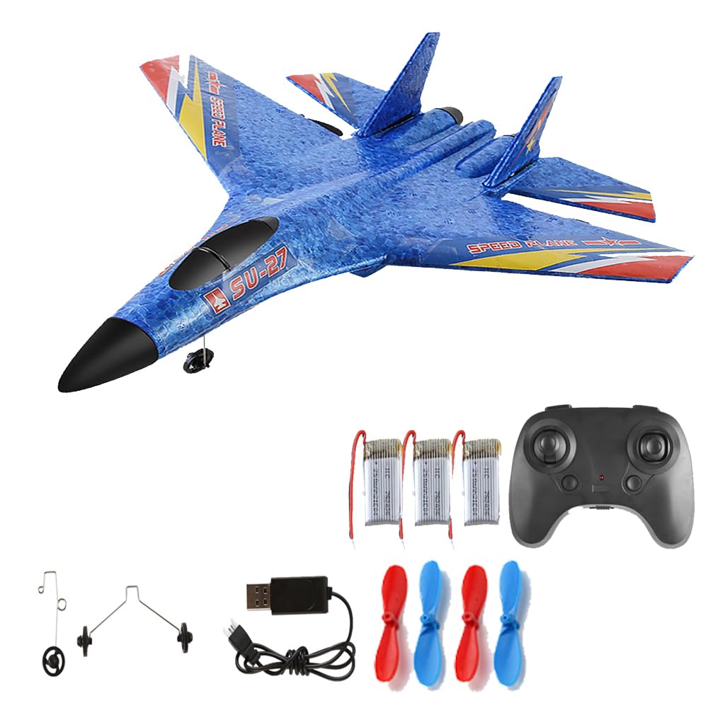 Avión Rc Su-27 F27 2.4ghz 2ch Para Principiantes Con 3 Baterías - Venta Internacional.