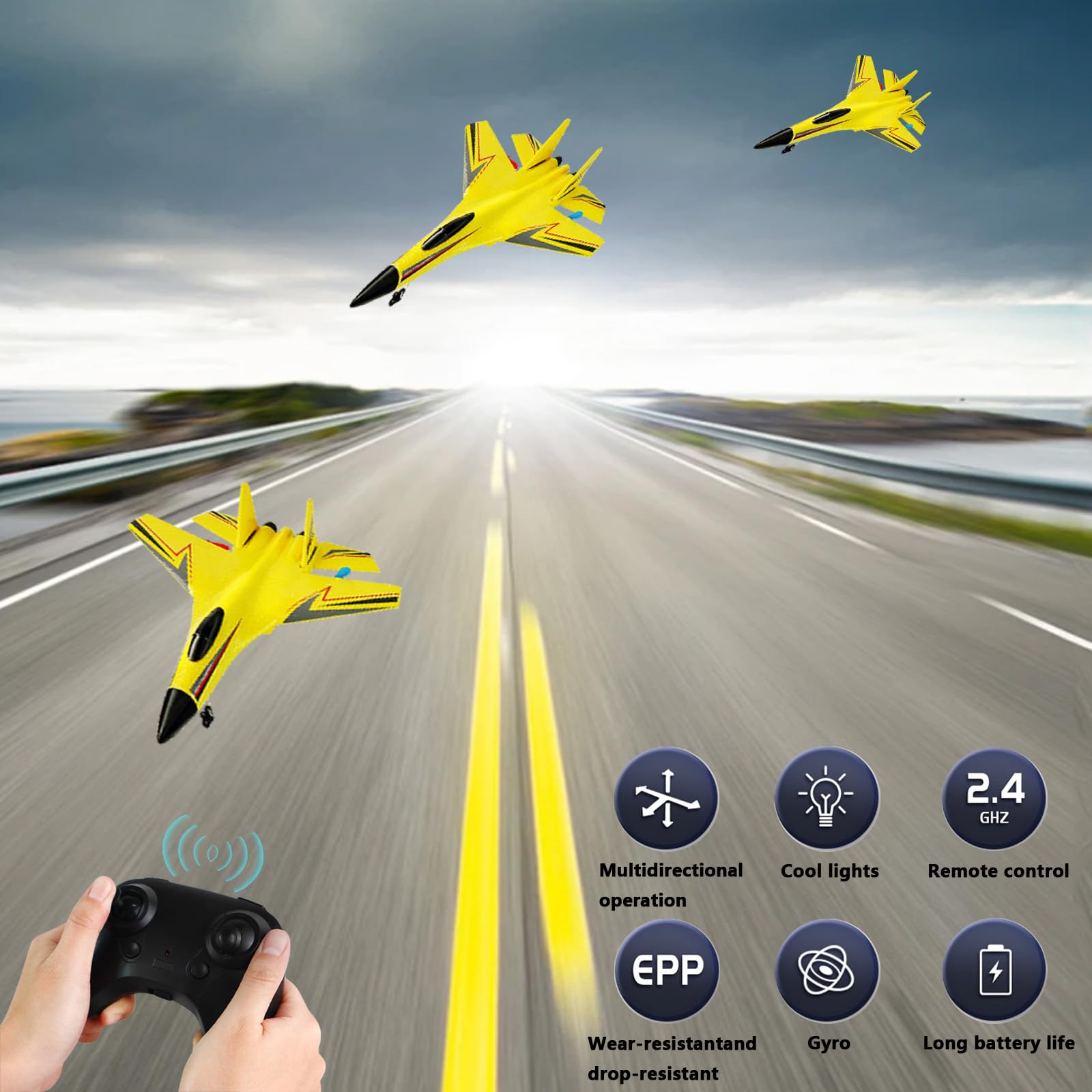 Foto 5 pulgar | Avión Rc Su-27 De 2 Canales Para Niños Mayores De 12 Años Con 3 Baterías - Venta Internacional.
