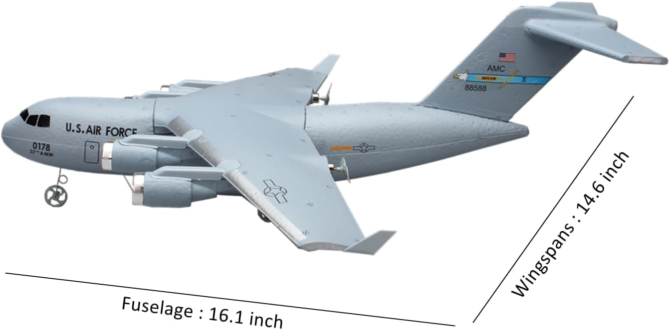 Foto 4 pulgar | Control Remoto Rc Airplane C17 De 2 Canales Para Niños Con Giroscopio - Venta Internacional.