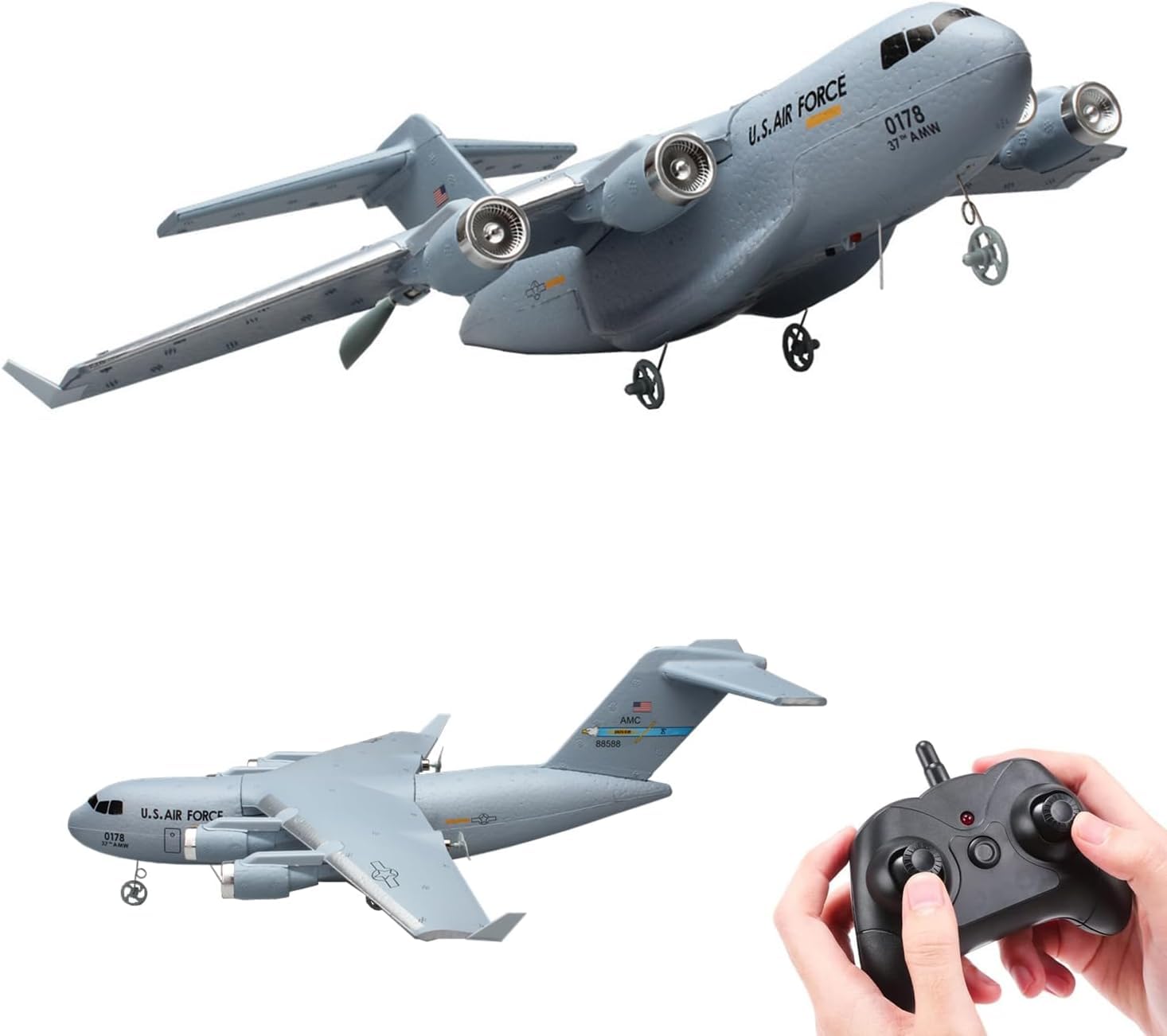 Foto 6 pulgar | Control Remoto Rc Airplane C17 De 2 Canales Para Niños Con Giroscopio - Venta Internacional.