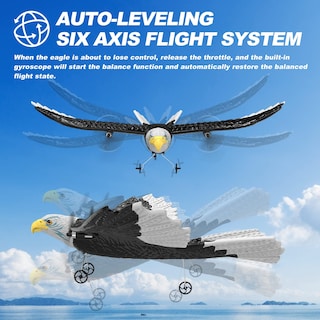 Foto 4 | Rc Plane Deerc Eagle Con 2 Baterías Y Estabilizador Giroscópico De 6 Ejes - Venta Internacional.