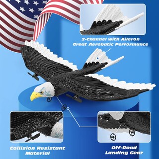 Foto 7 | Rc Plane Deerc Eagle Con 2 Baterías Y Estabilizador Giroscópico De 6 Ejes - Venta Internacional.