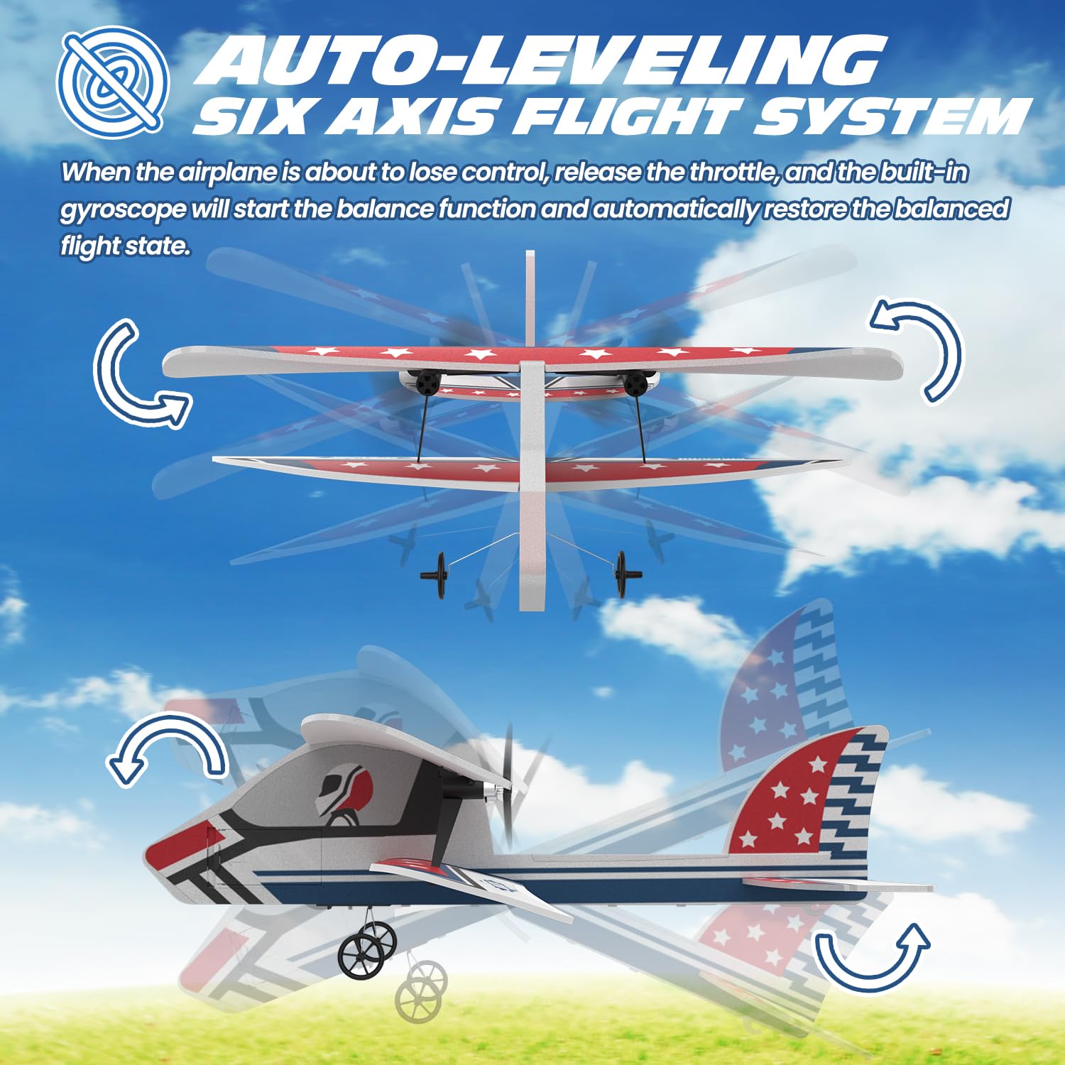 Foto 5 pulgar | Avión De Control Remoto Rc Plane Deerc De 2,4 Ghz Con 3 Baterías - Venta Internacional.