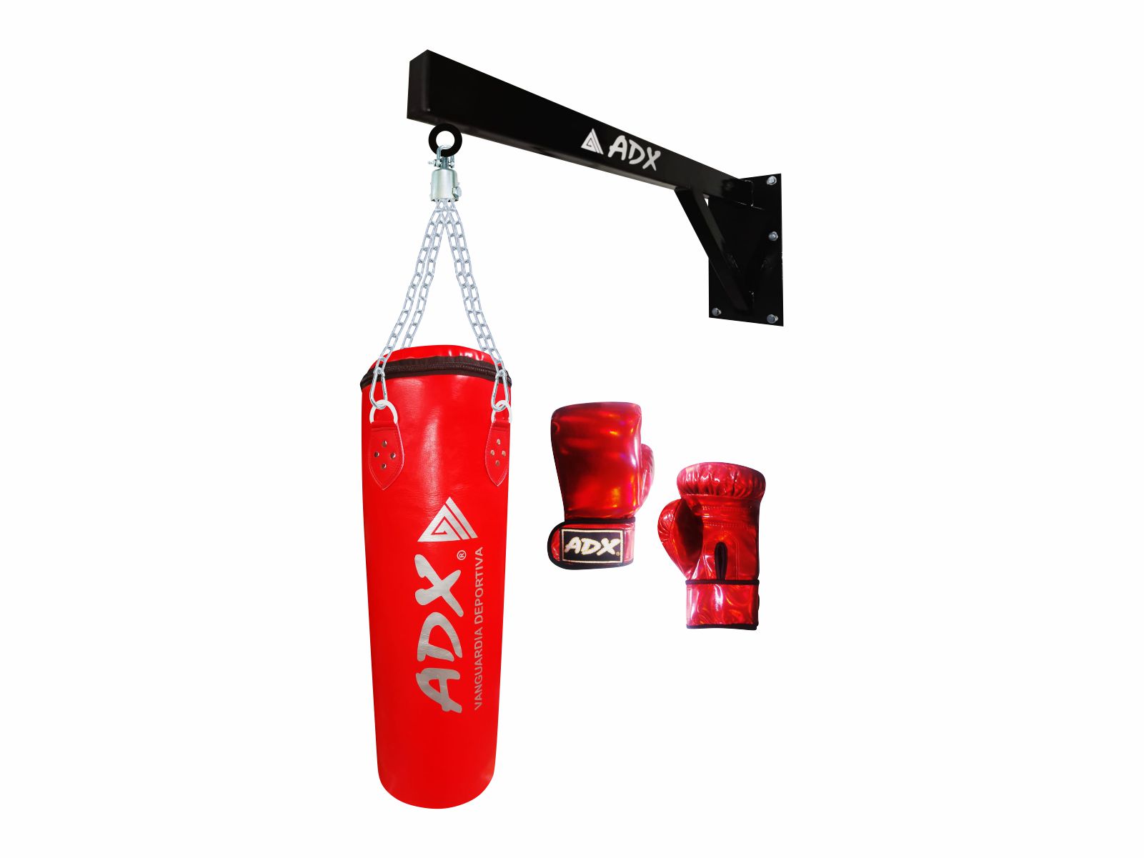 Foto 2 pulgar | Kit de Entrenamiento Adx Spider color Rojo Costal de Box/Soporte de Pared/Par de Guantes para Adulto