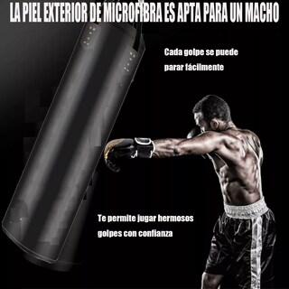 Foto 2 | Kit Boxeo Completo Soporte + Costal 120cm + Guantes + Bucal Eo Safe Imports Esi-11151 Negro