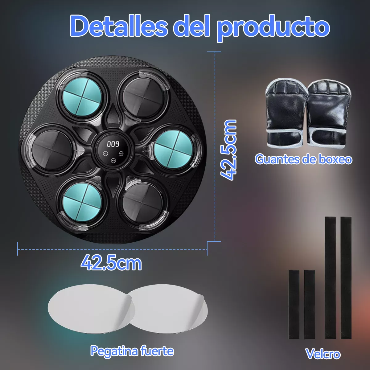 Foto 4 pulgar | Maquina de Box Musical Entrenador de Box Electronico Eo Safe Imports Negro
