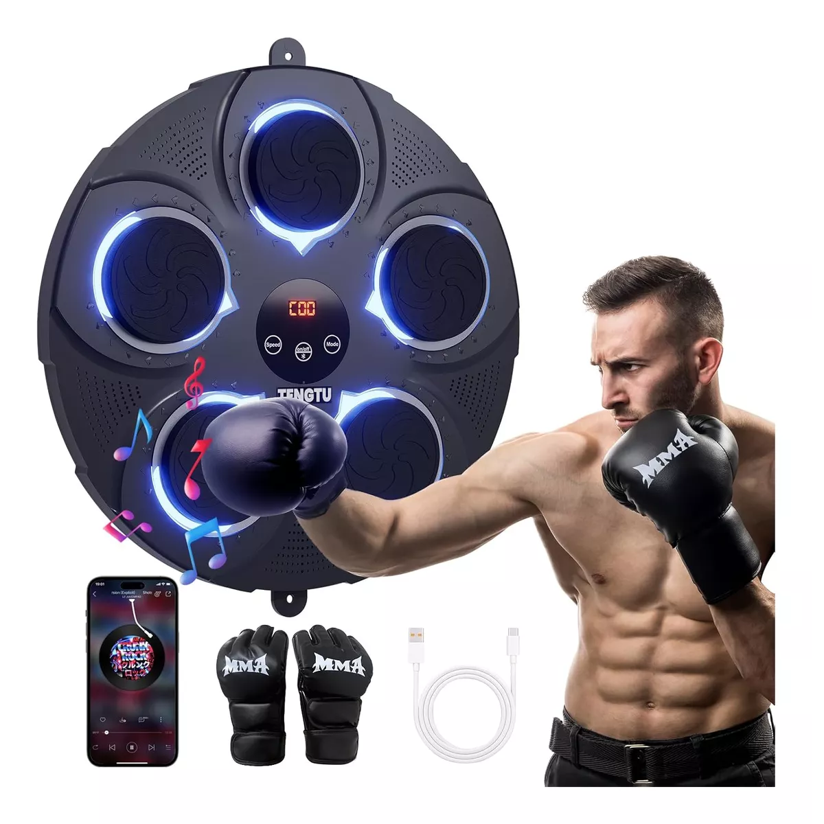 Foto 3 pulgar | Máquina de Boxeo con Música y Bluetooth para Entrenamiento