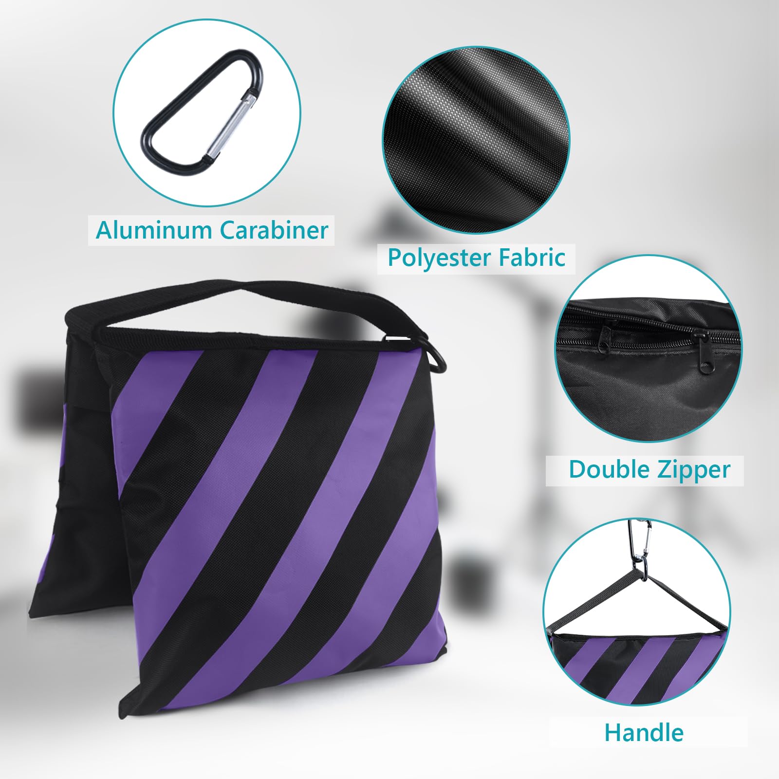 Foto 3 pulgar | Sandbag Abccanopy Para Soporte De Vídeo, Trípode Ligero, 4 Paquetes, Color Morado - Venta Internacional.