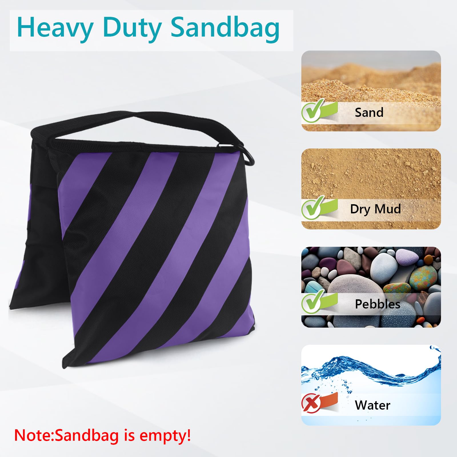 Foto 4 pulgar | Sandbag Abccanopy Para Soporte De Vídeo, Trípode Ligero, 4 Paquetes, Color Morado - Venta Internacional.