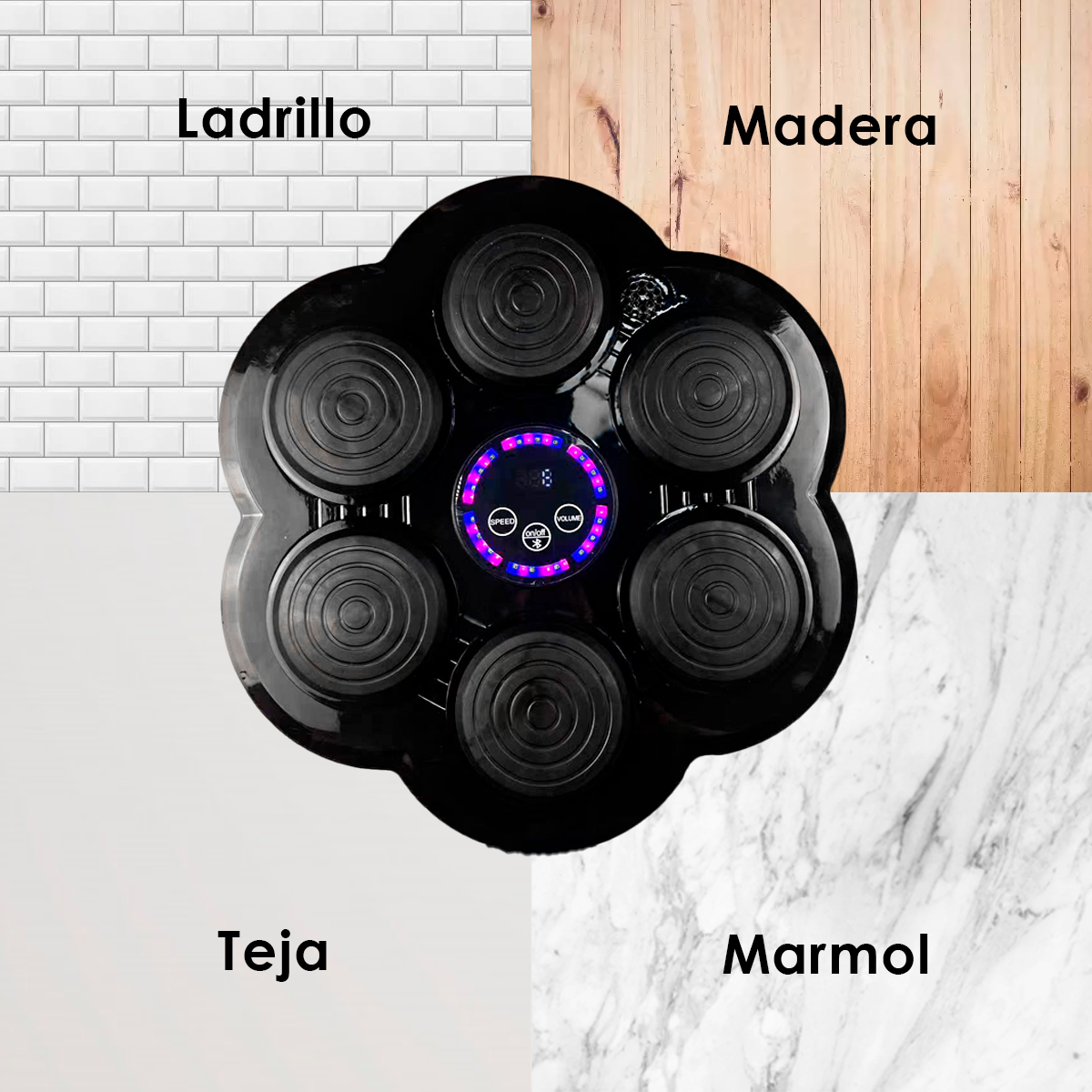 Foto 5 pulgar | Máquina de Boxeo Musical Bluetooth – Entrenamiento Interactivo con 6 Paneles