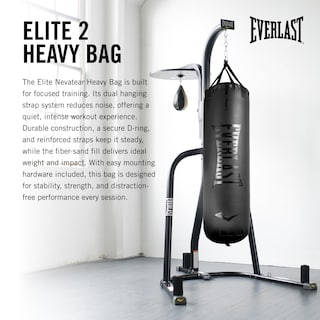 Foto 2 | Saco De Boxeo Everlast Nevatear, Pesado, 31,75 Kg, Negro - Venta Internacional.