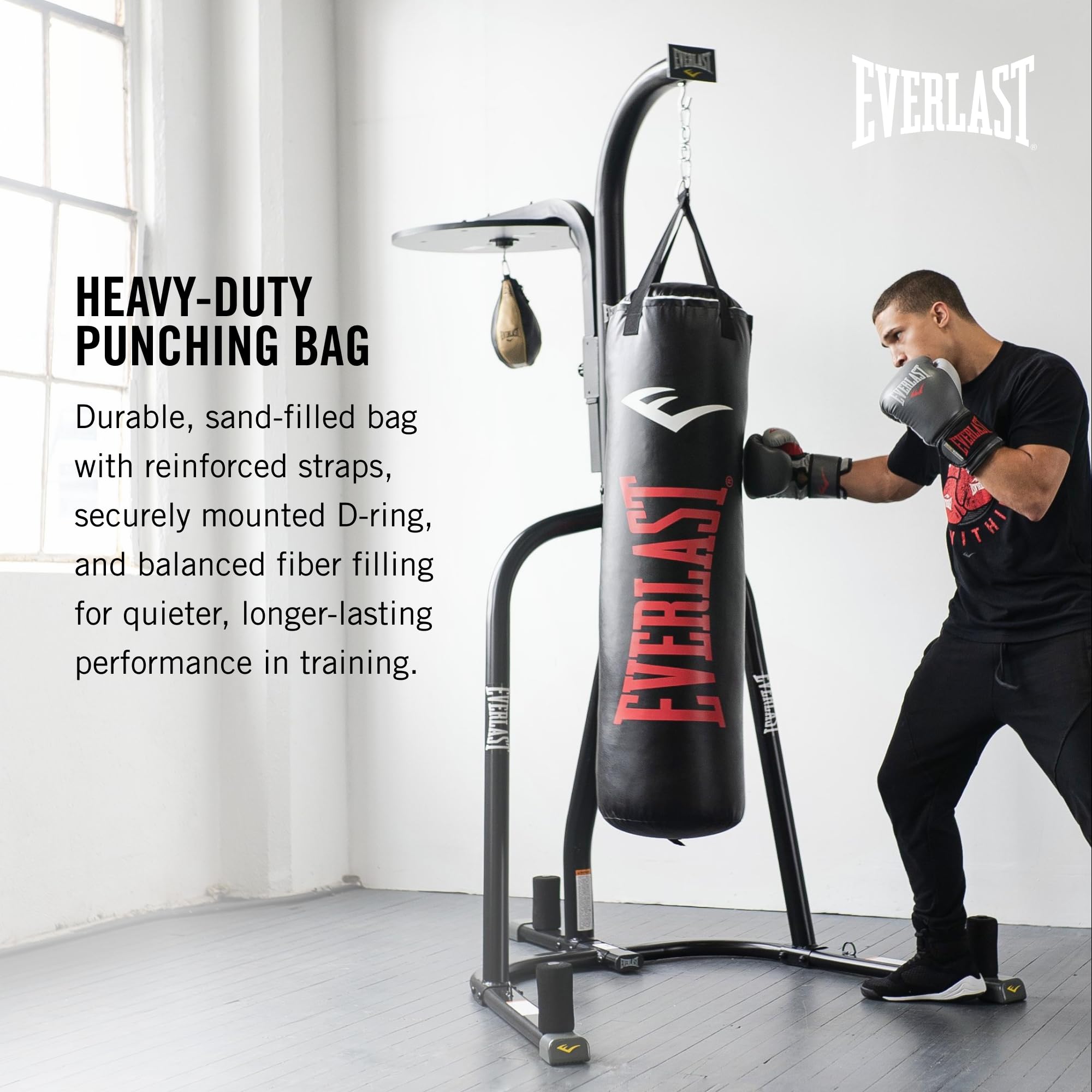 Foto 5 pulgar | Saco De Boxeo Everlast Nevatear, Pesado, 31,75 Kg, Negro - Venta Internacional.