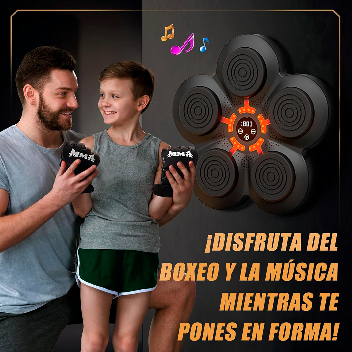 Foto 7 | Máquina De Boxeo Musical De Alta Calidad Con Bluetooth – 9 Velocidades Y 5 Modos De Música, Entrenamiento Co