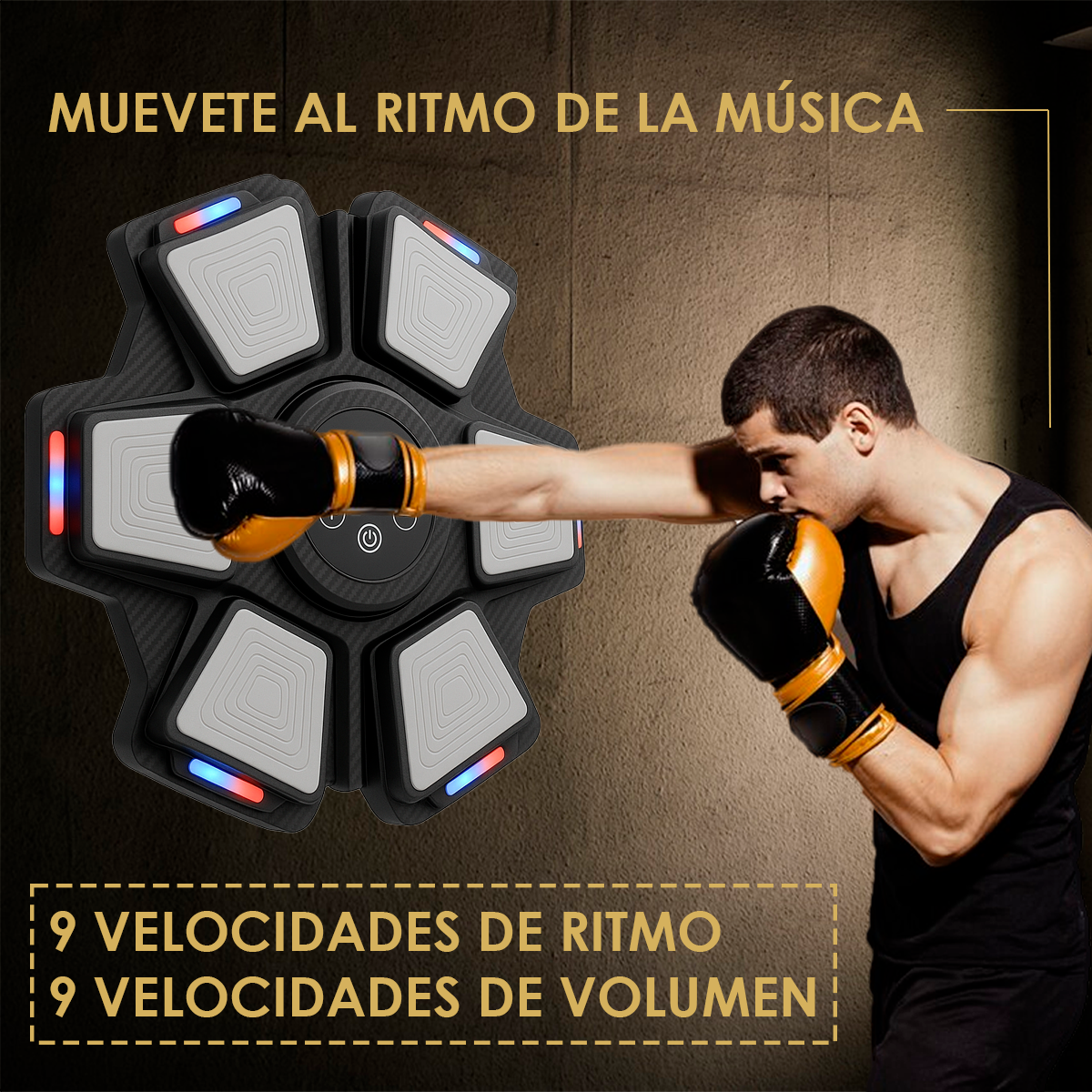 Foto 3 pulgar | Máquina De Boxeo Musical Con Bluetooth – Alta Calidad, 9 Velocidades Súper Rápidas, 5 Modos De Música, Luc