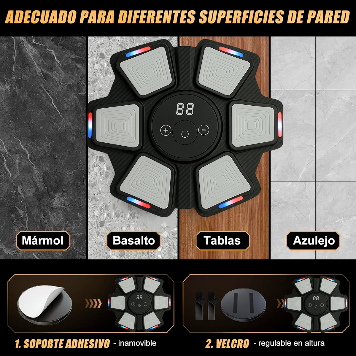 Foto 7 pulgar | Máquina De Boxeo Musical Con Bluetooth – Alta Calidad, 9 Velocidades Súper Rápidas, 5 Modos De Música, Luc