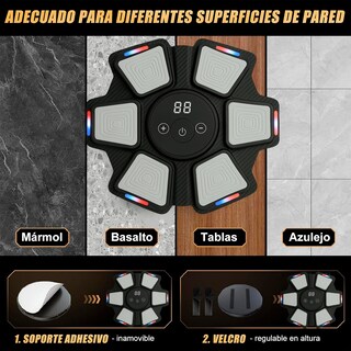 Foto 6 | Máquina De Boxeo Musical Con Bluetooth – Alta Calidad, 9 Velocidades Súper Rápidas, 5 Modos De Música, Luc