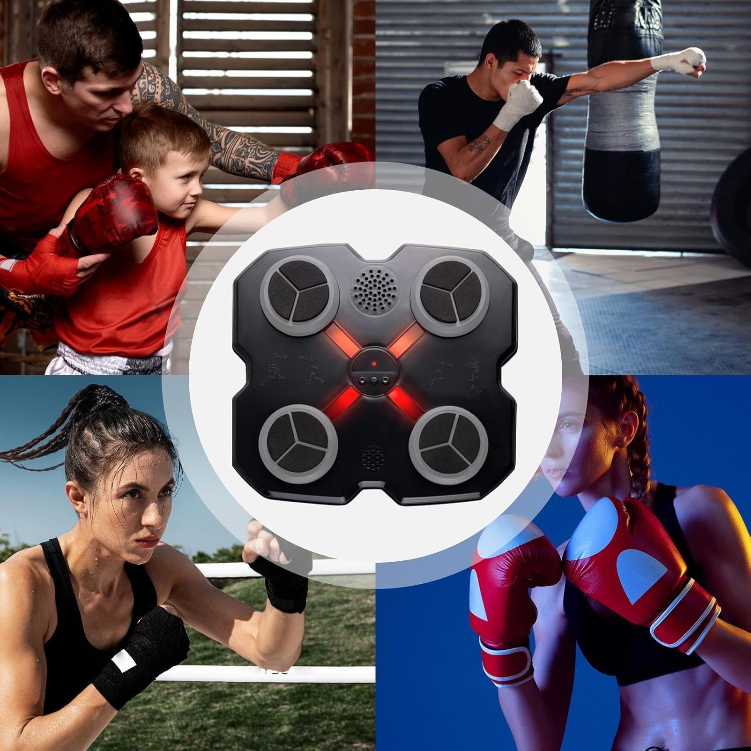 Foto 3 | Máquina De Boxeo Musical Inteligente De Pared , Luces Led Y Carga Usb  – Entrenamiento En Casa Y Gimnasio