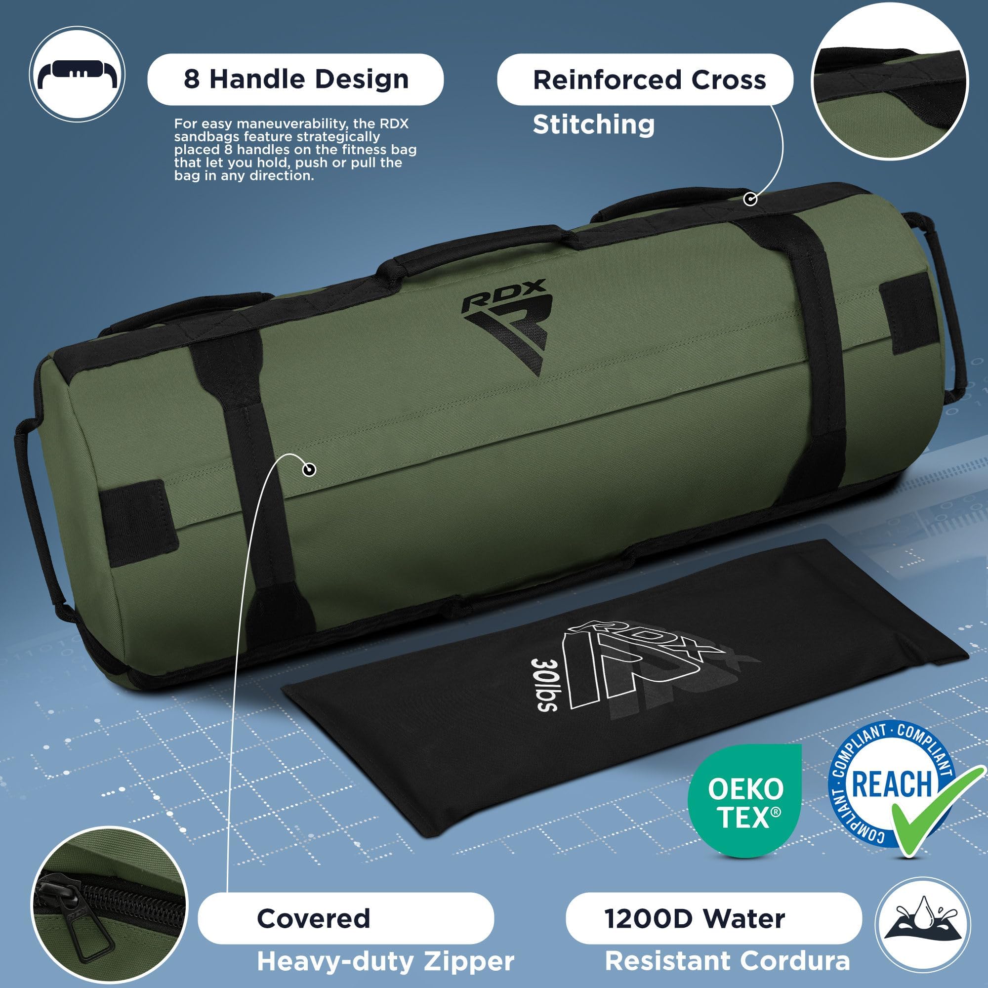 Foto 3 pulgar | Bolsa Eléctrica Sandbag Rdx Fitness Con Pesas, De 5 A 200 Kg - Venta Internacional.