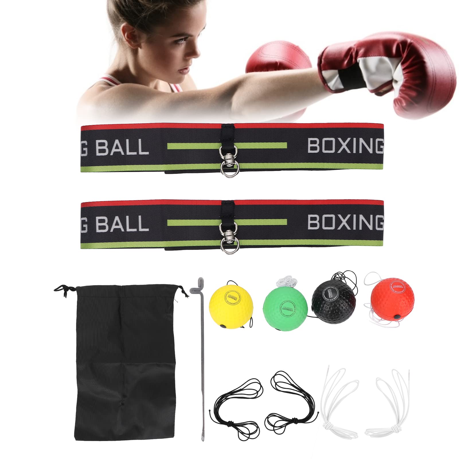 Foto 5 pulgar | Set De Pelotas Boxing Reflex Dioche Con Diadema Ajustable - Venta Internacional.