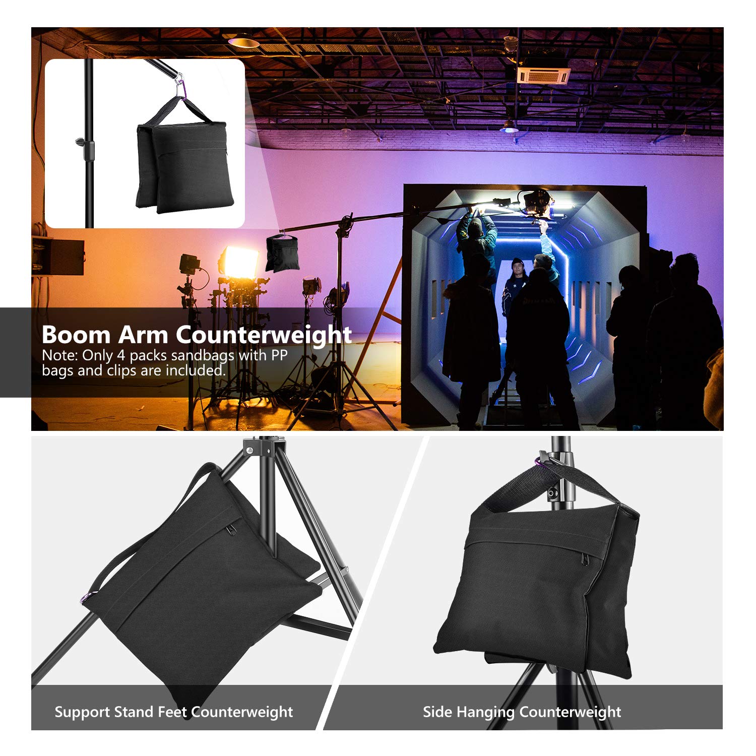 Foto 6 | Sandbag Neewer, Paquete De 4 Bolsas De Arena Para Fotografía, Para Soporte De Estudio - Venta Internacional.