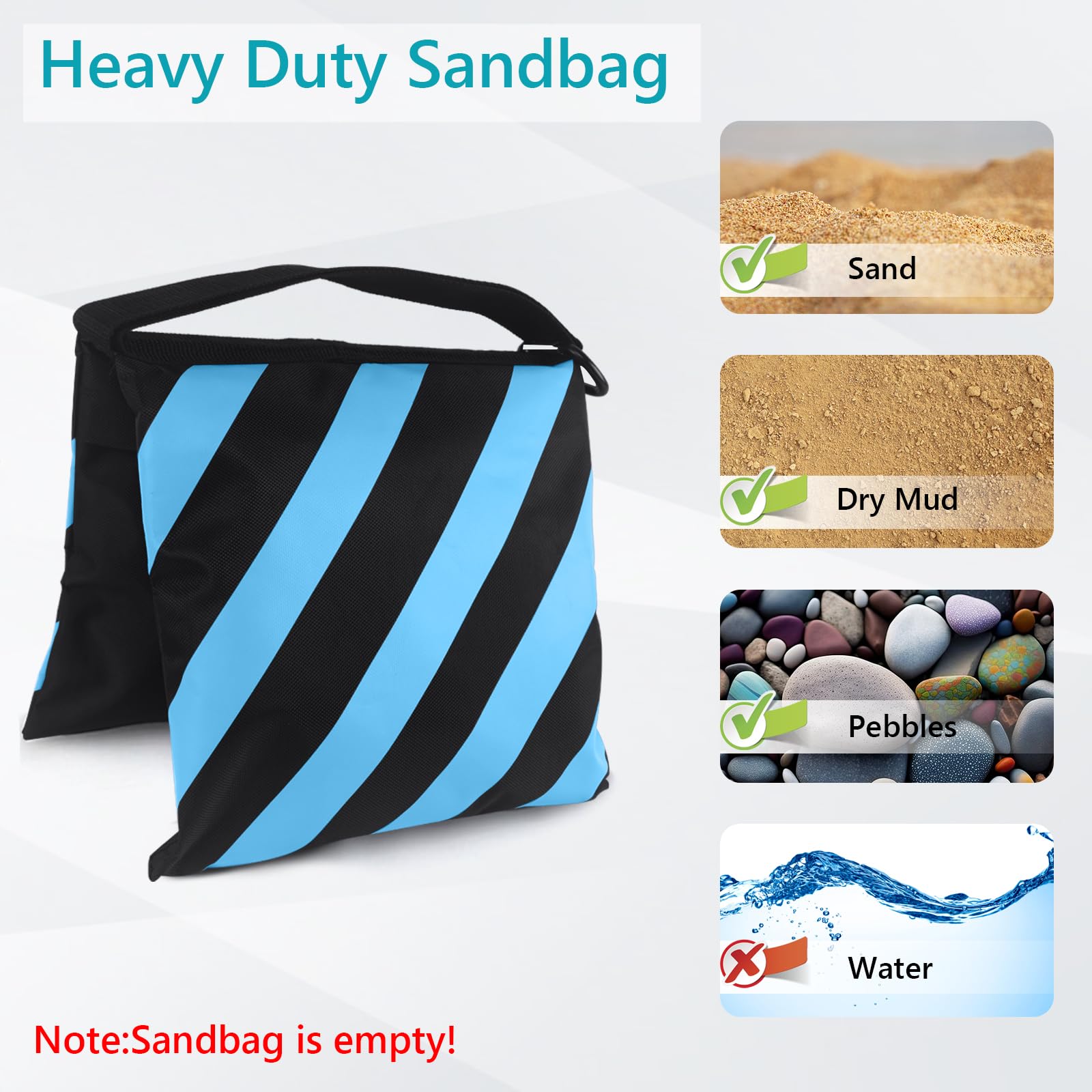 Foto 4 pulgar | Sandbag Abccanopy  Soporte Fotográfico Para Vídeo  4 Paquetes  Azul - Venta Internacional.