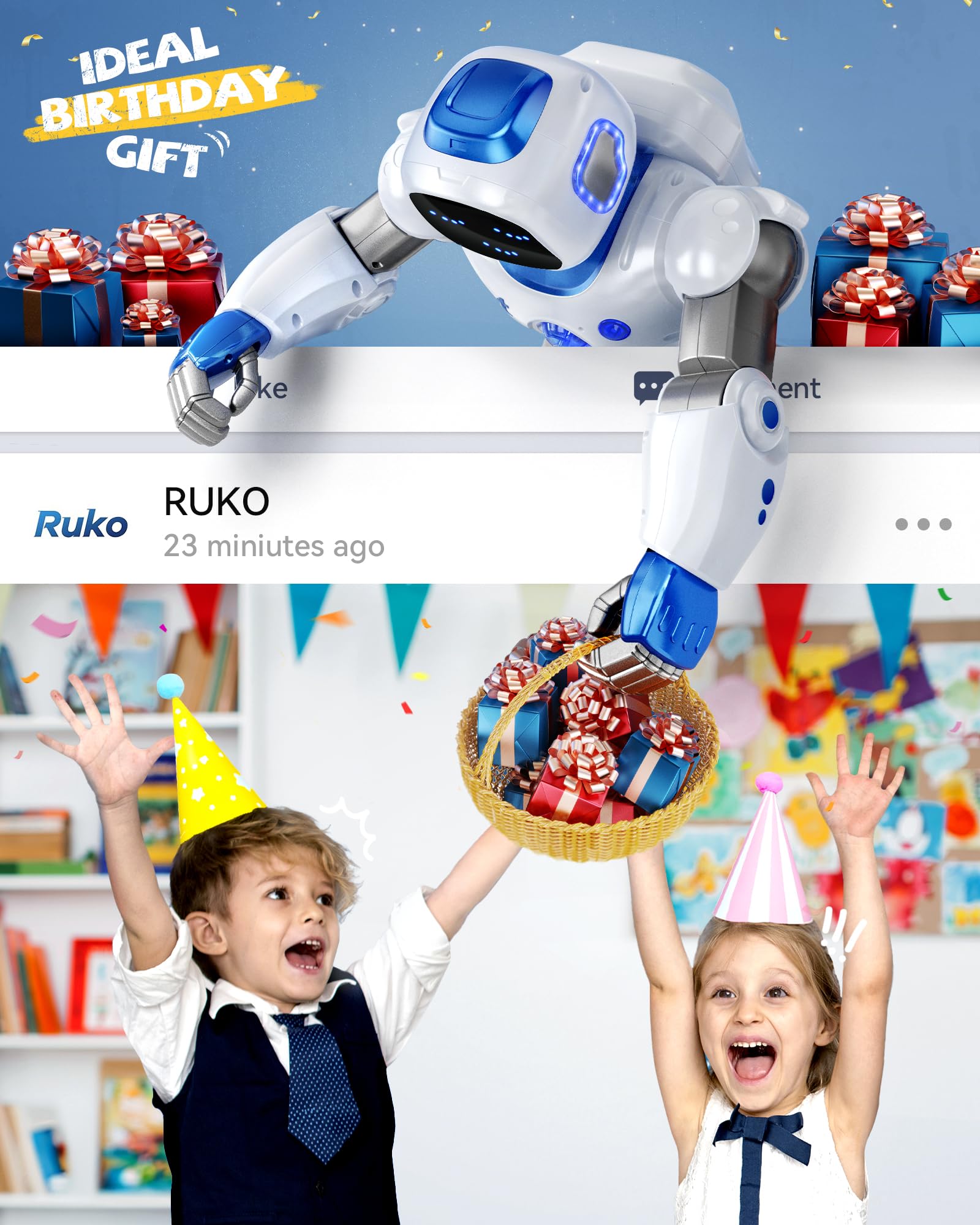 Foto 4 pulgar | Venta Internacional - Robot Inteligente Ruko 1088 Para Niños Con Control Por Voz Y Control De Aplicaciones