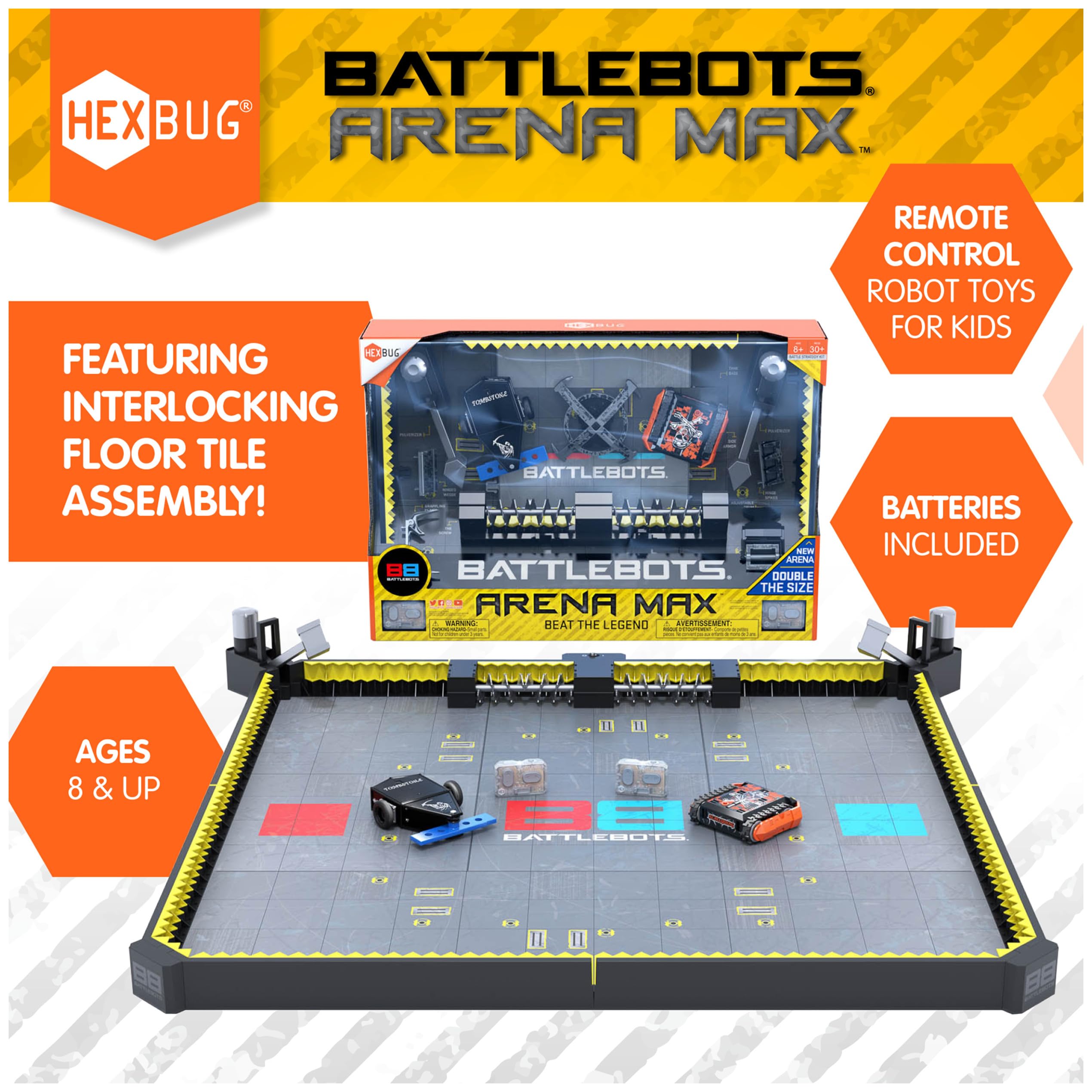 Foto 3 pulgar | Juego De Mesa Battlebots Arena Hexbug Max Con Mando A Distancia - Venta Internacional.