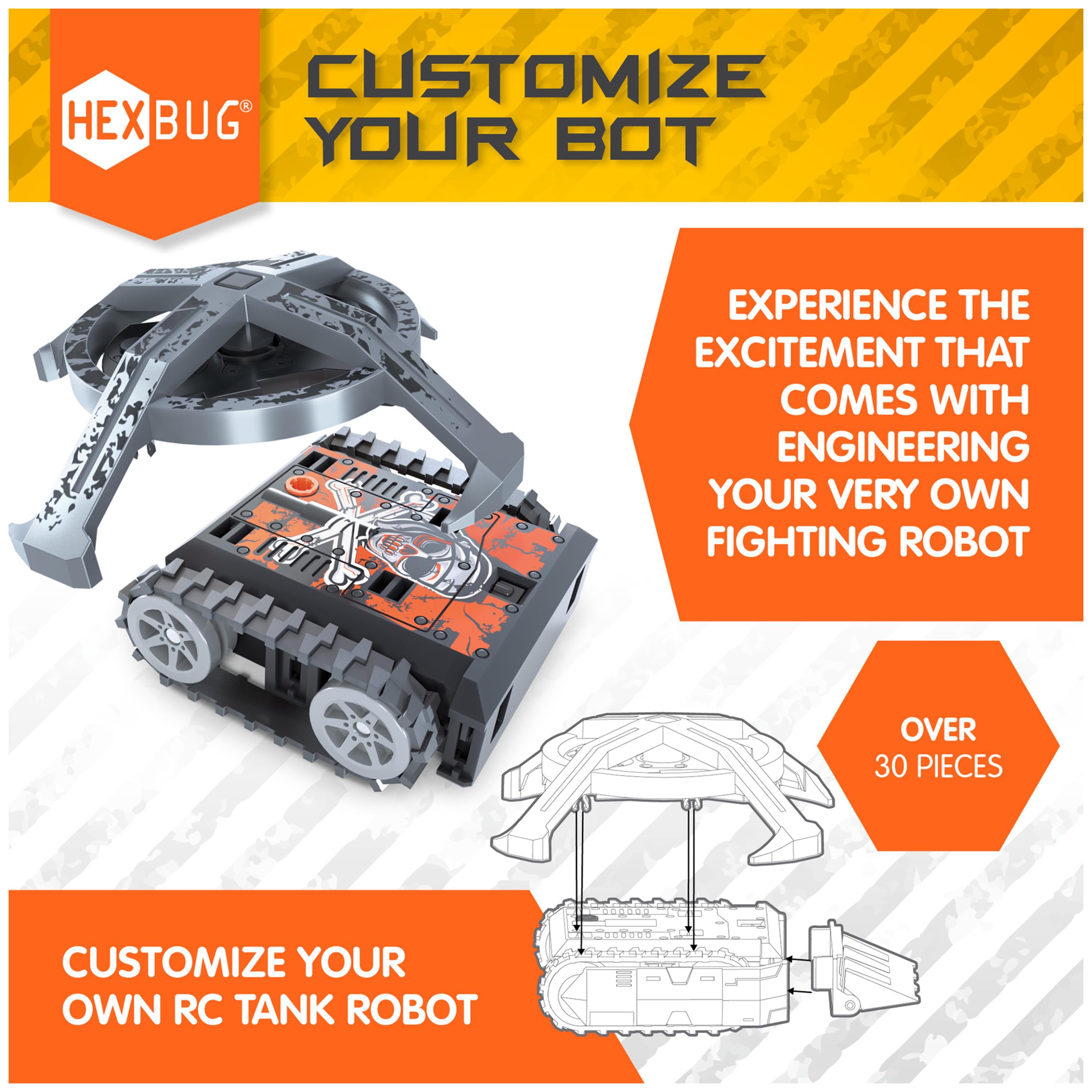 Foto 6 pulgar | Juego De Mesa Battlebots Arena Hexbug Max Con Mando A Distancia - Venta Internacional.