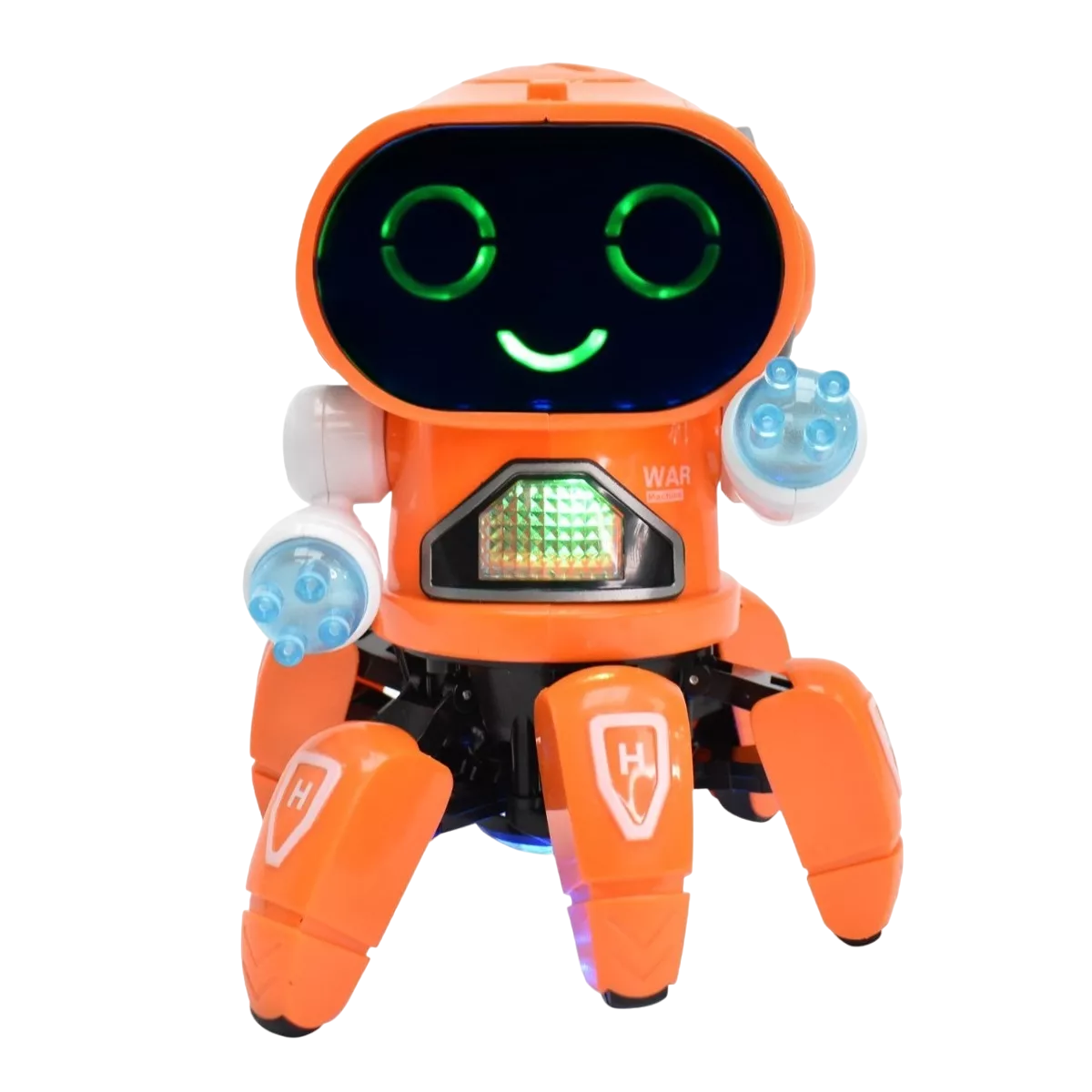 Juguete Robot Bailarín Con Luces Y Sonido Naranja