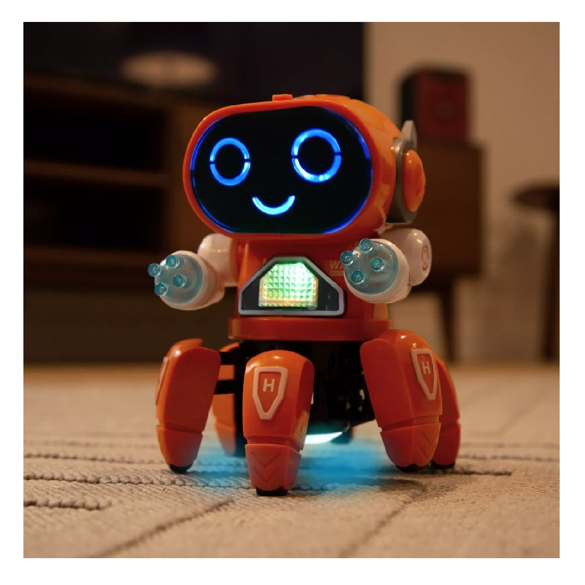 Foto 5 pulgar | Juguete Robot Bailarín Con Luces Y Sonido Naranja