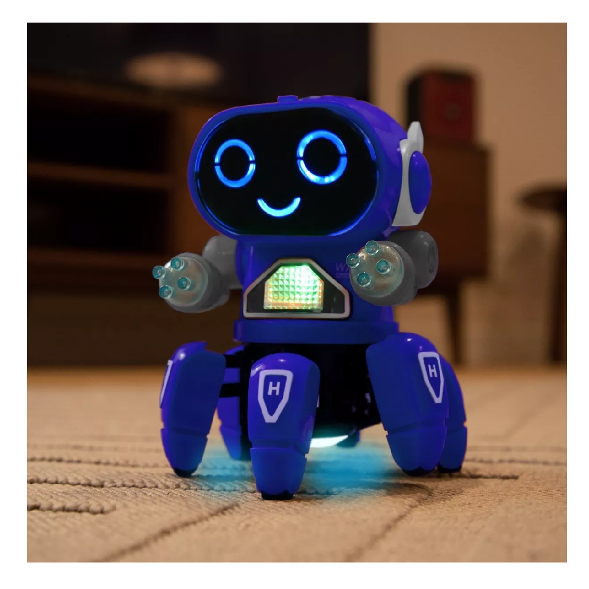 Foto 5 pulgar | Juguete Robot Bailarín Con Luces Y Sonido Azul Rey