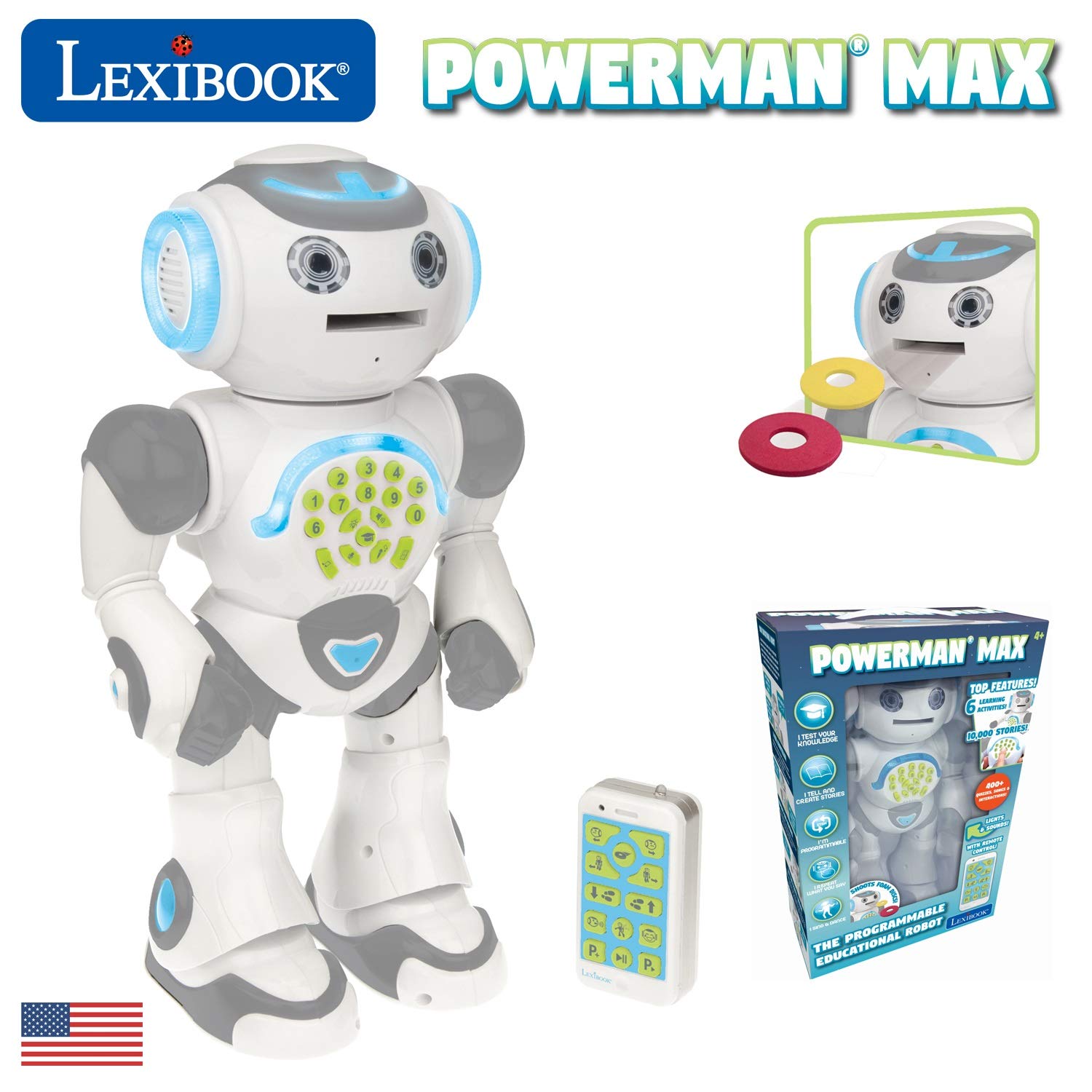 Foto 5 pulgar | Toy Robot Lexibook Powerman Max Con Mando A Distancia Para Niños Mayores De 4 Años - Venta Internacional.