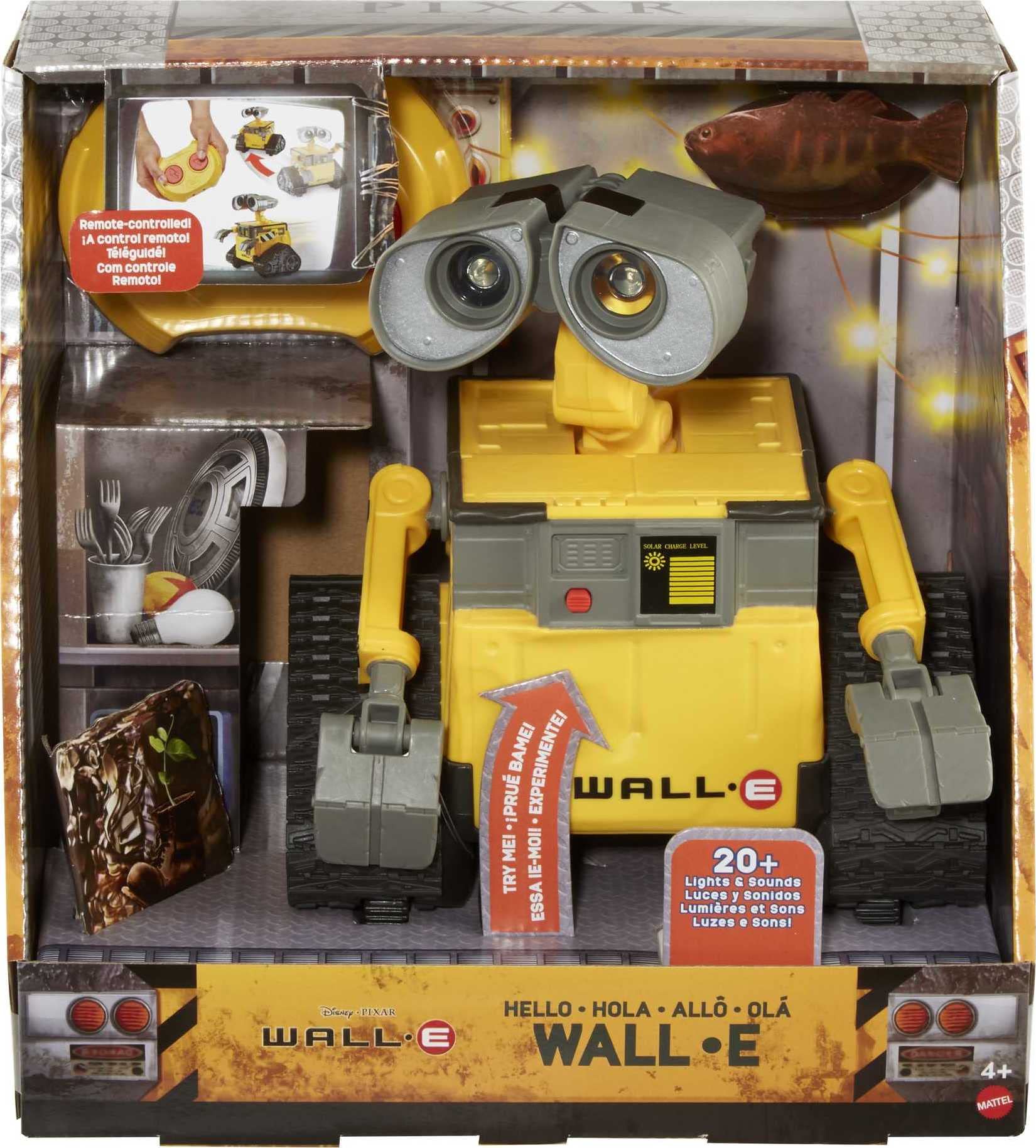 Foto 7 pulgar | Robot De Juguete Mattel Disney Pixar Wall-e Con Mando A Distancia - Venta Internacional.