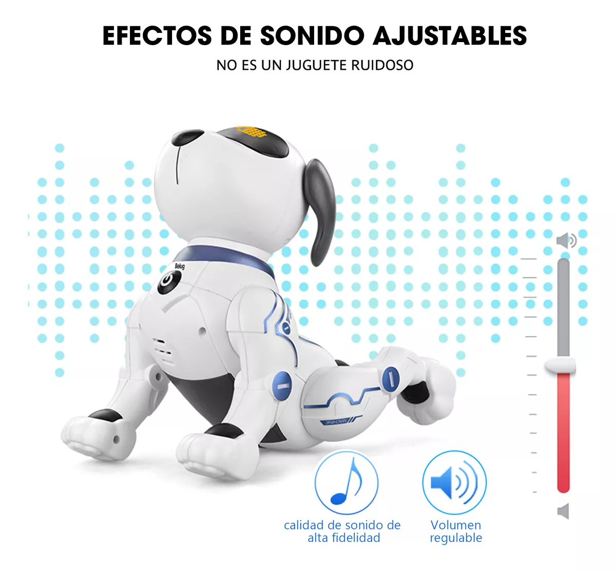 Foto 2 | Juguetes Perro Robot Belug con Control Remoto Blanco